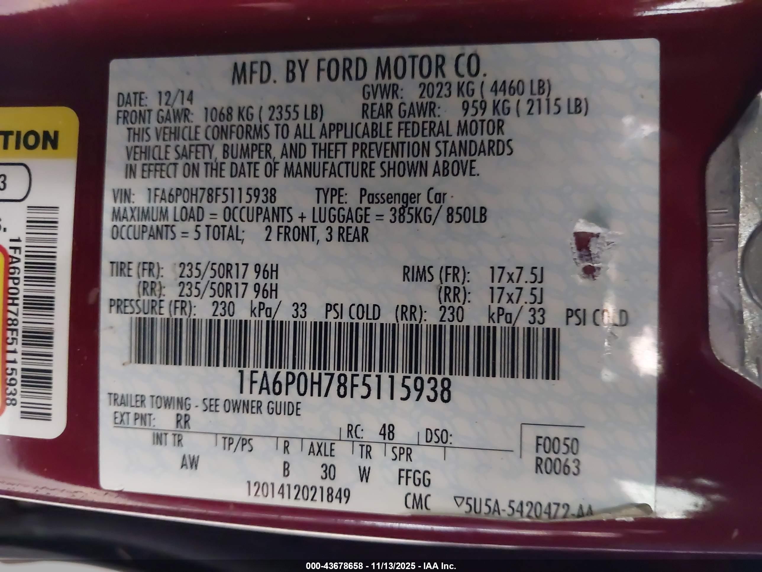 FORD FUSION image 9