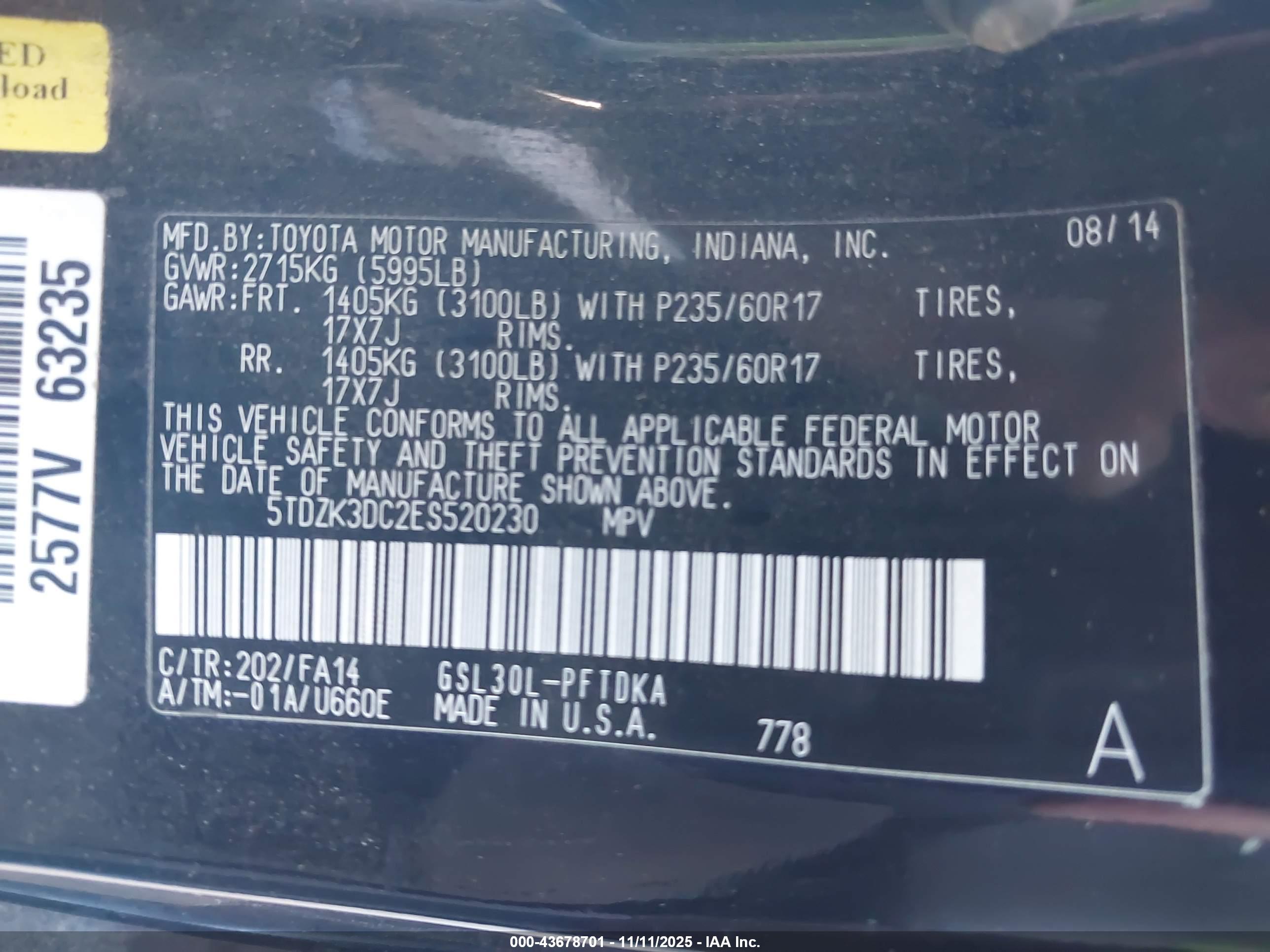 TOYOTA SIENNA image 9