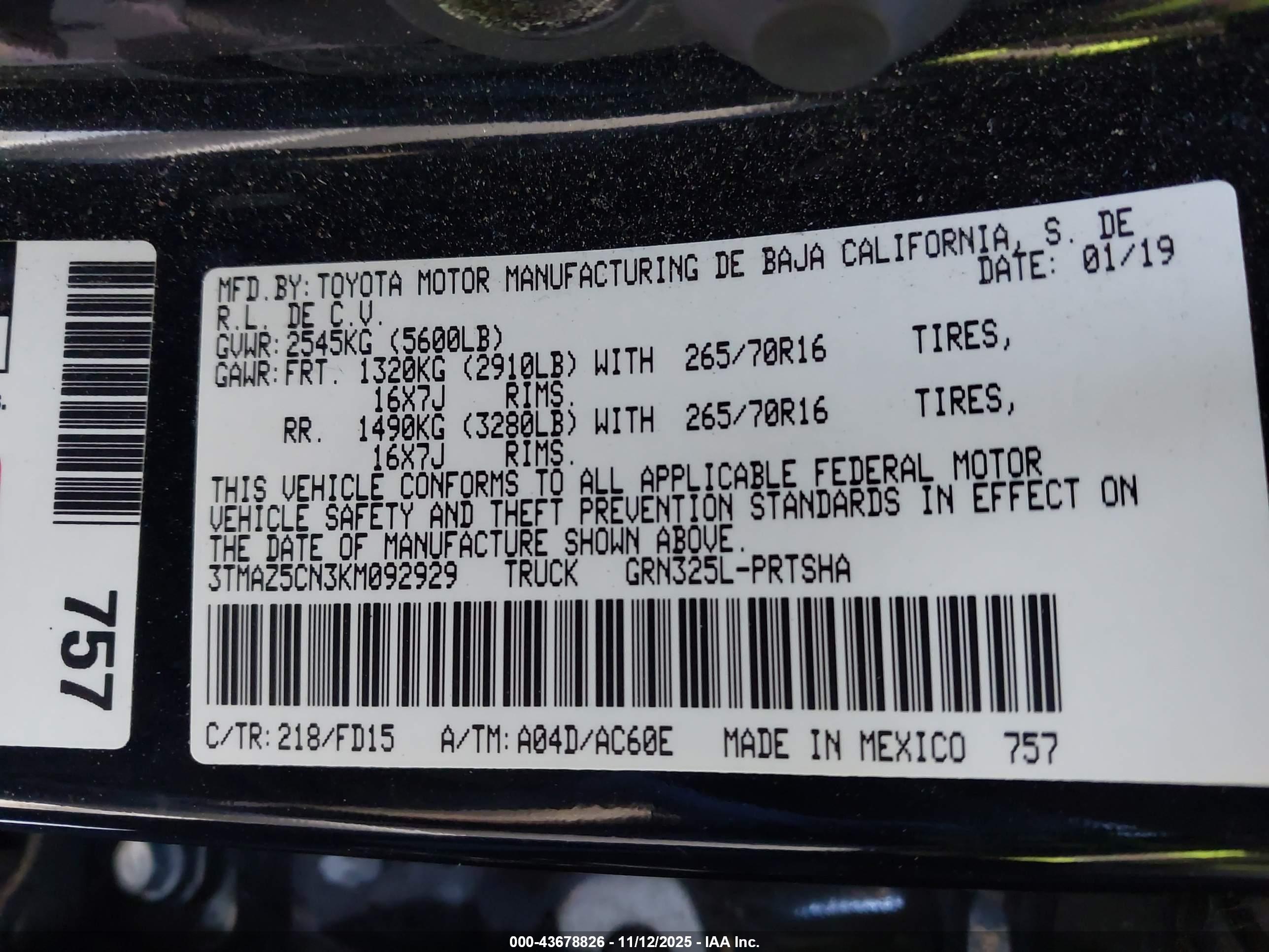 TOYOTA TACOMA image 9