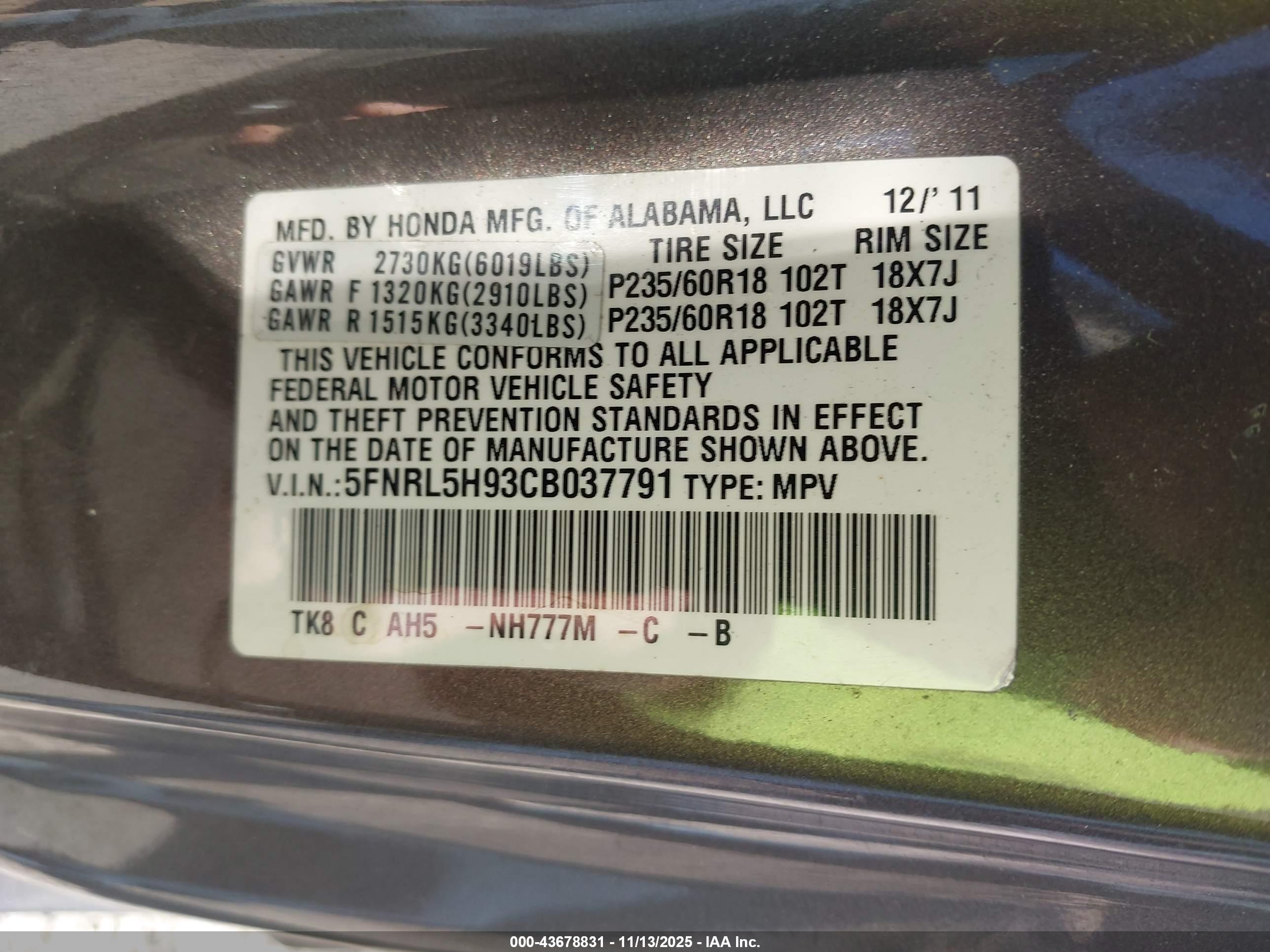 HONDA ODYSSEY image 9