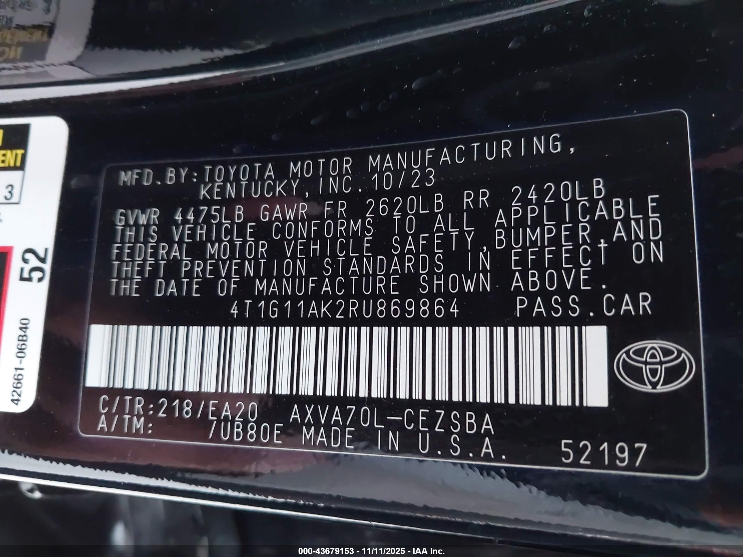 TOYOTA CAMRY image 9