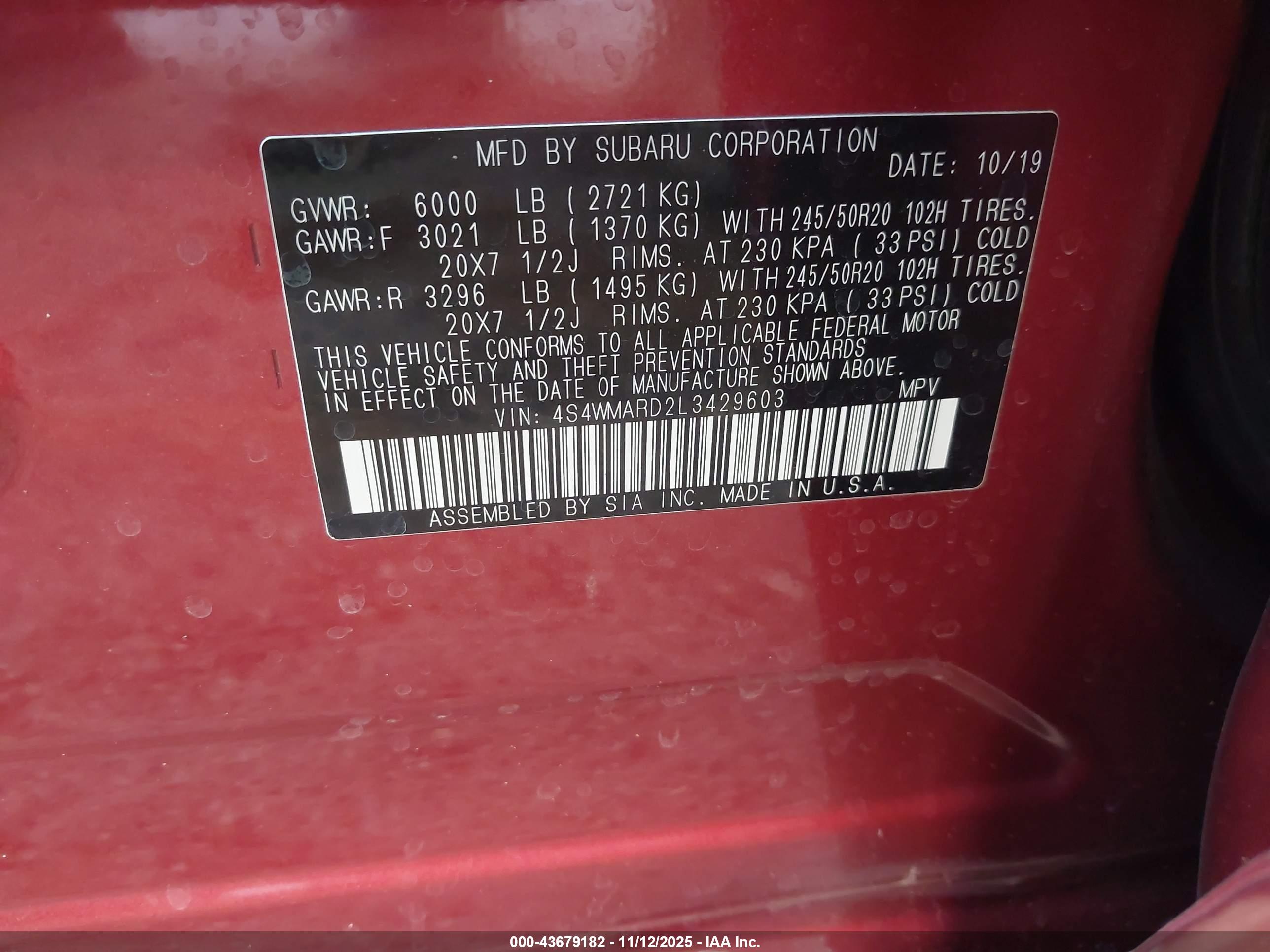 SUBARU ASCENT image 9