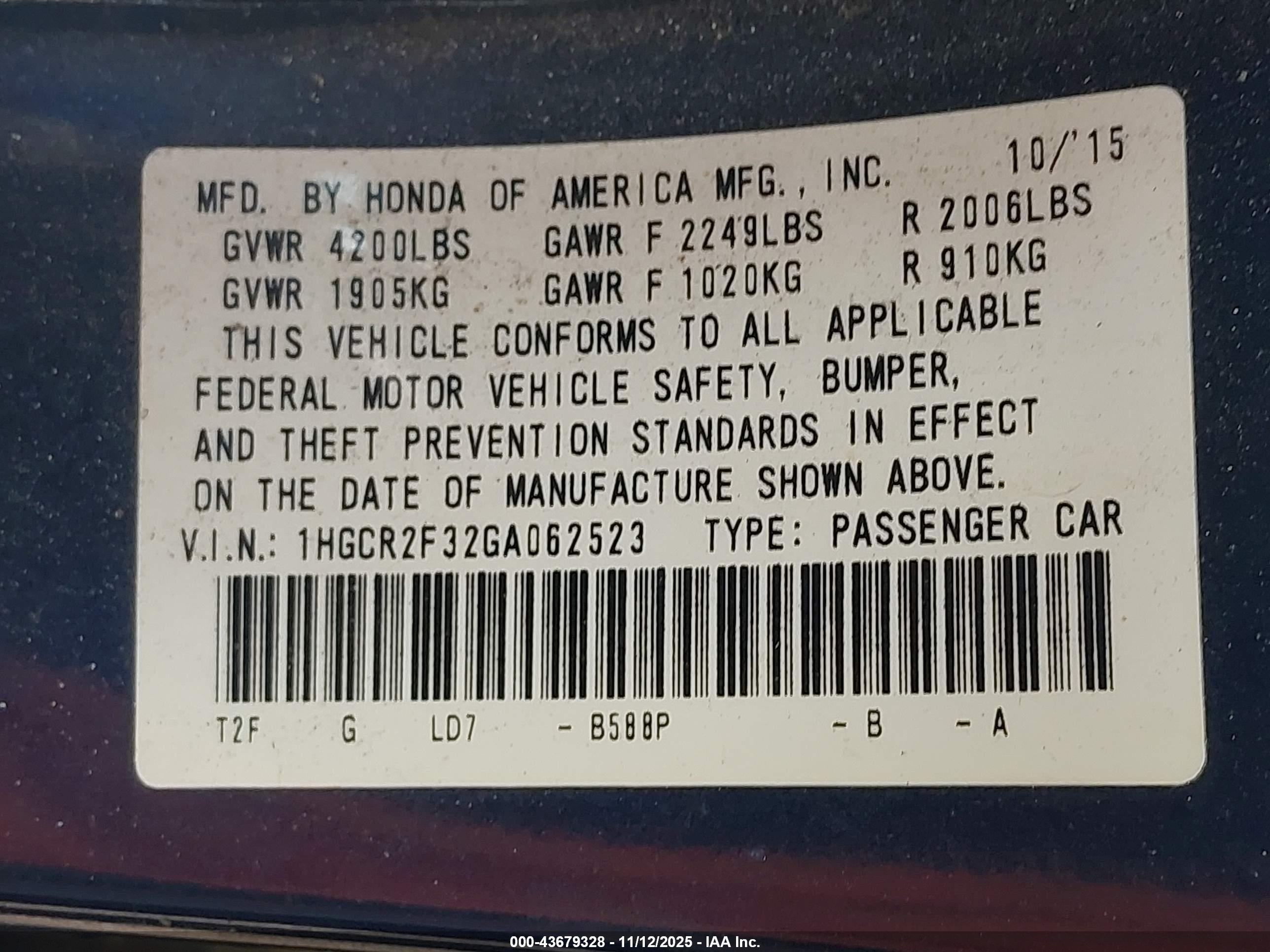 HONDA ACCORD image 9