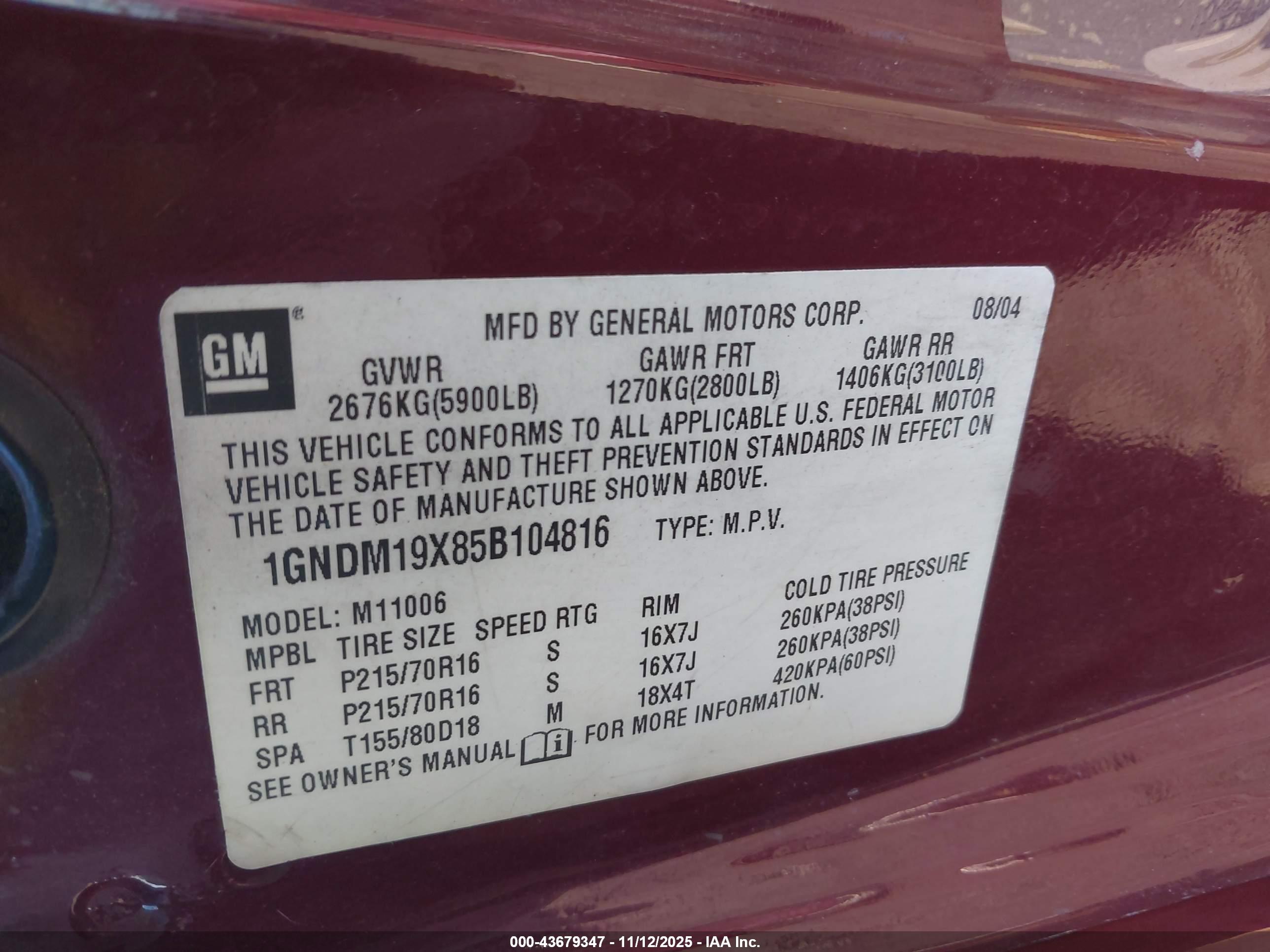 CHEVROLET ASTRO image 9