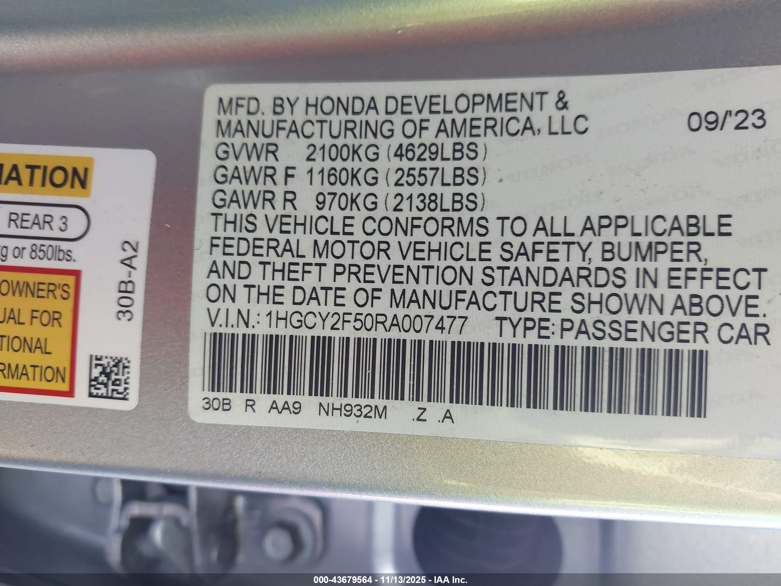 HONDA ACCORD image 9