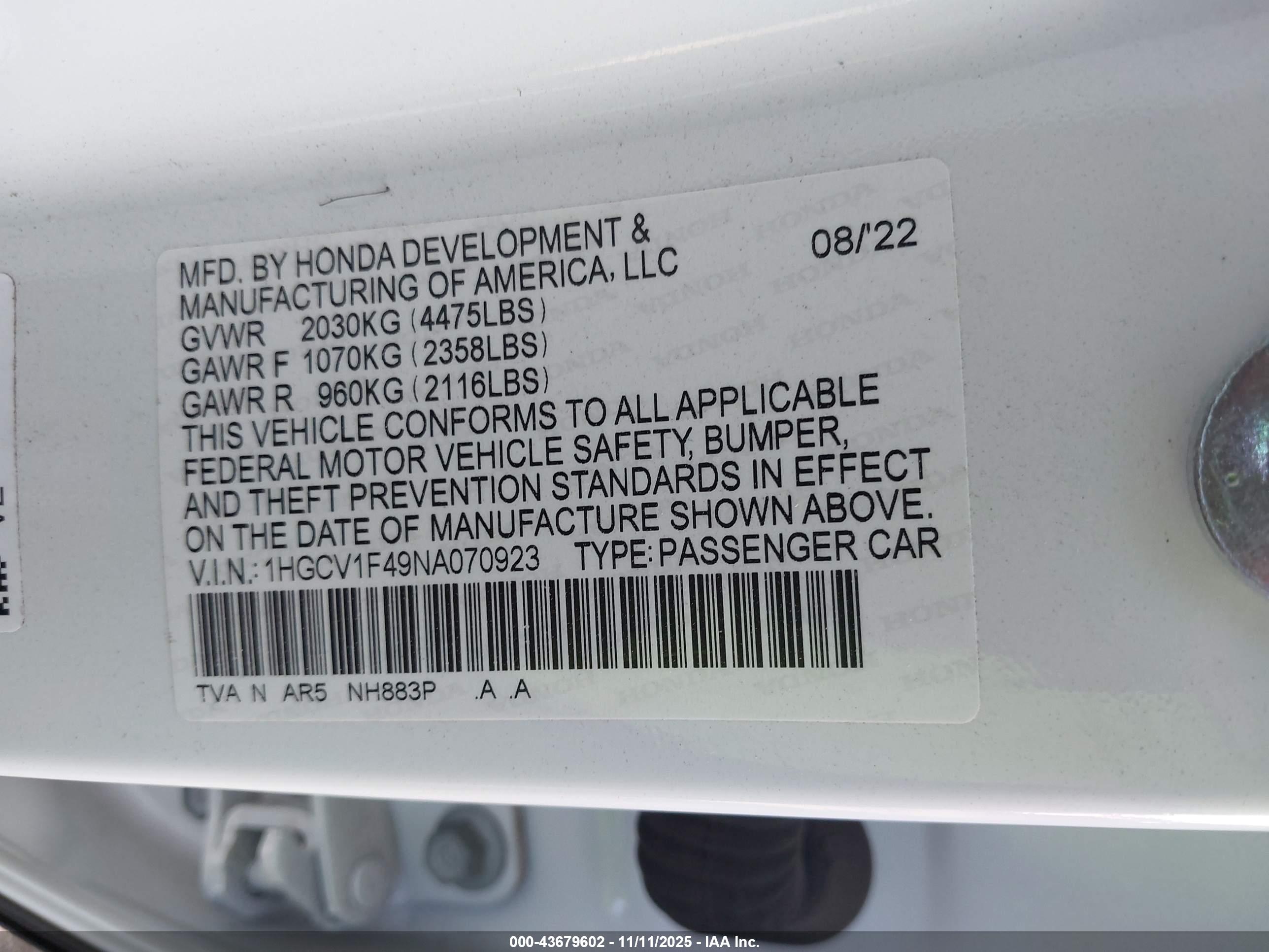 HONDA ACCORD image 9