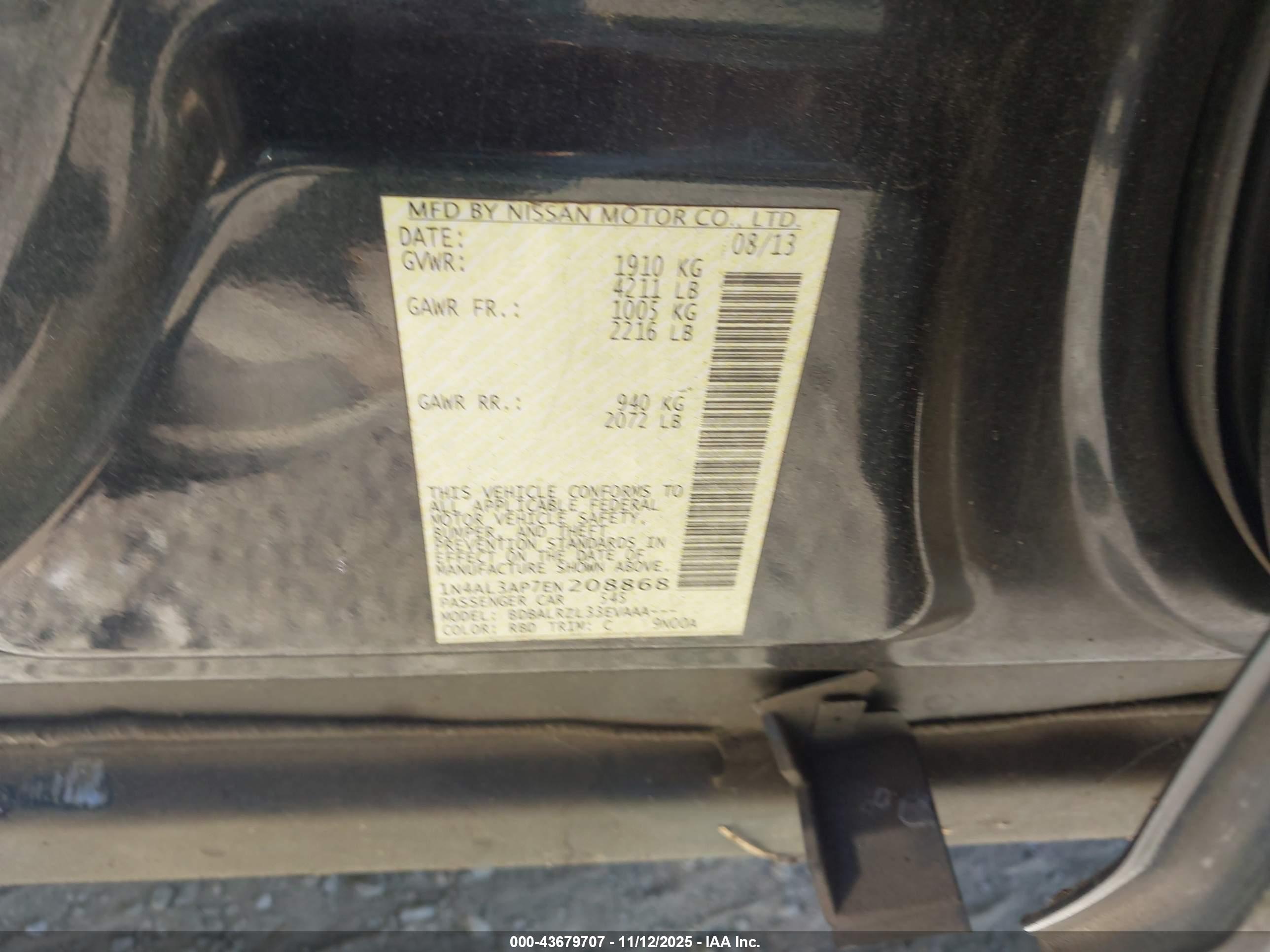 NISSAN ALTIMA image 9
