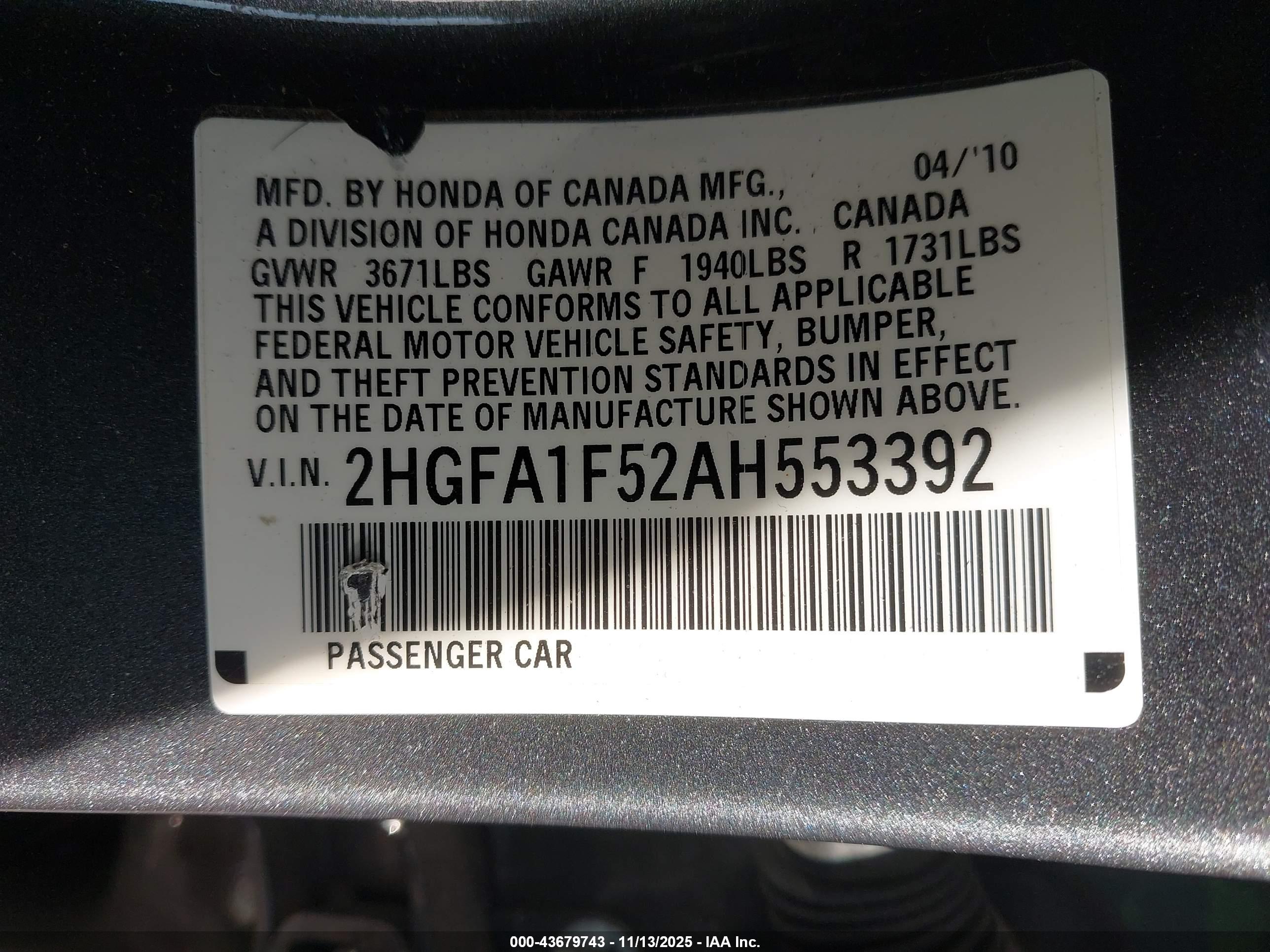 HONDA CIVIC image 9