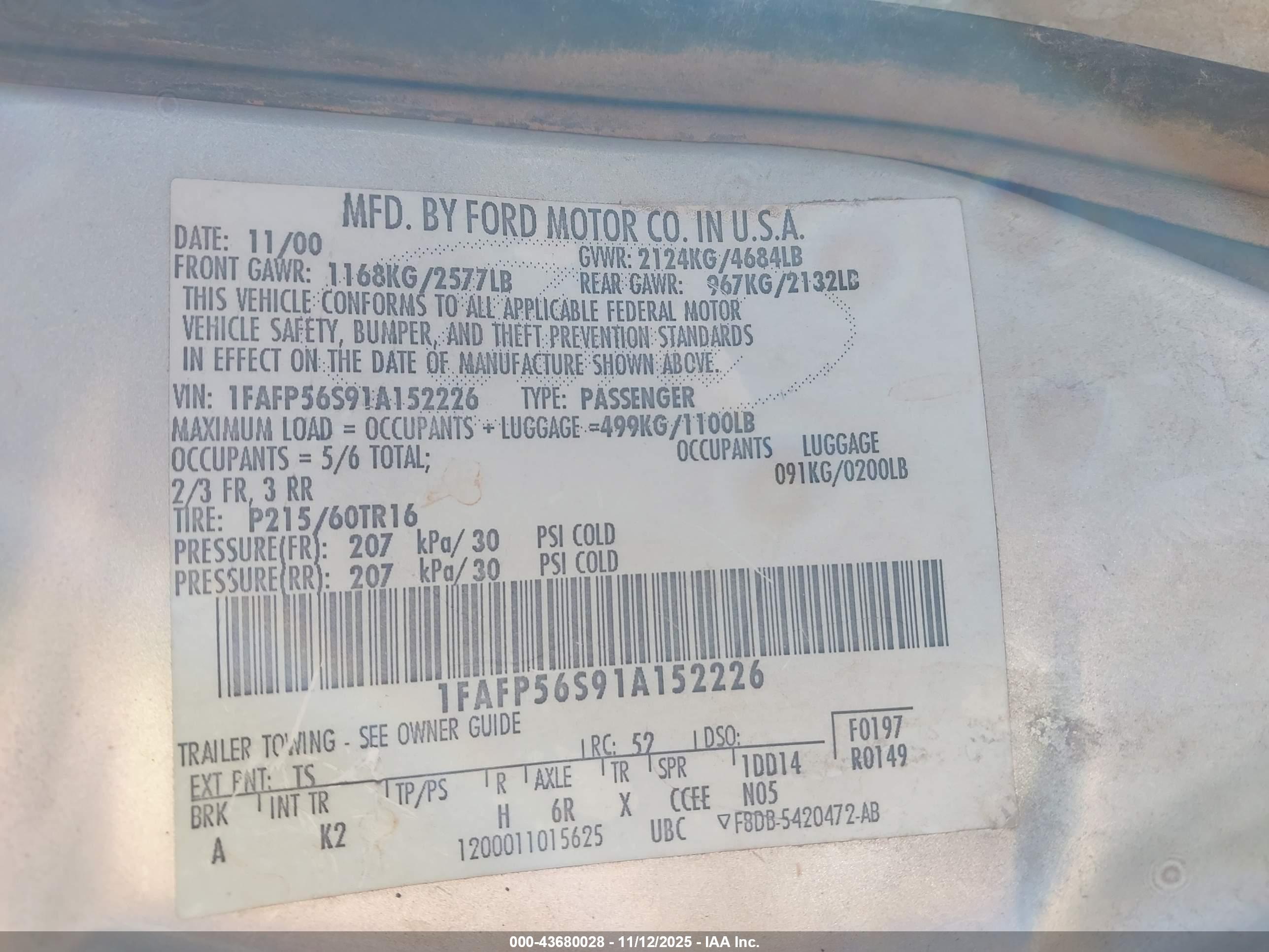FORD TAURUS image 9