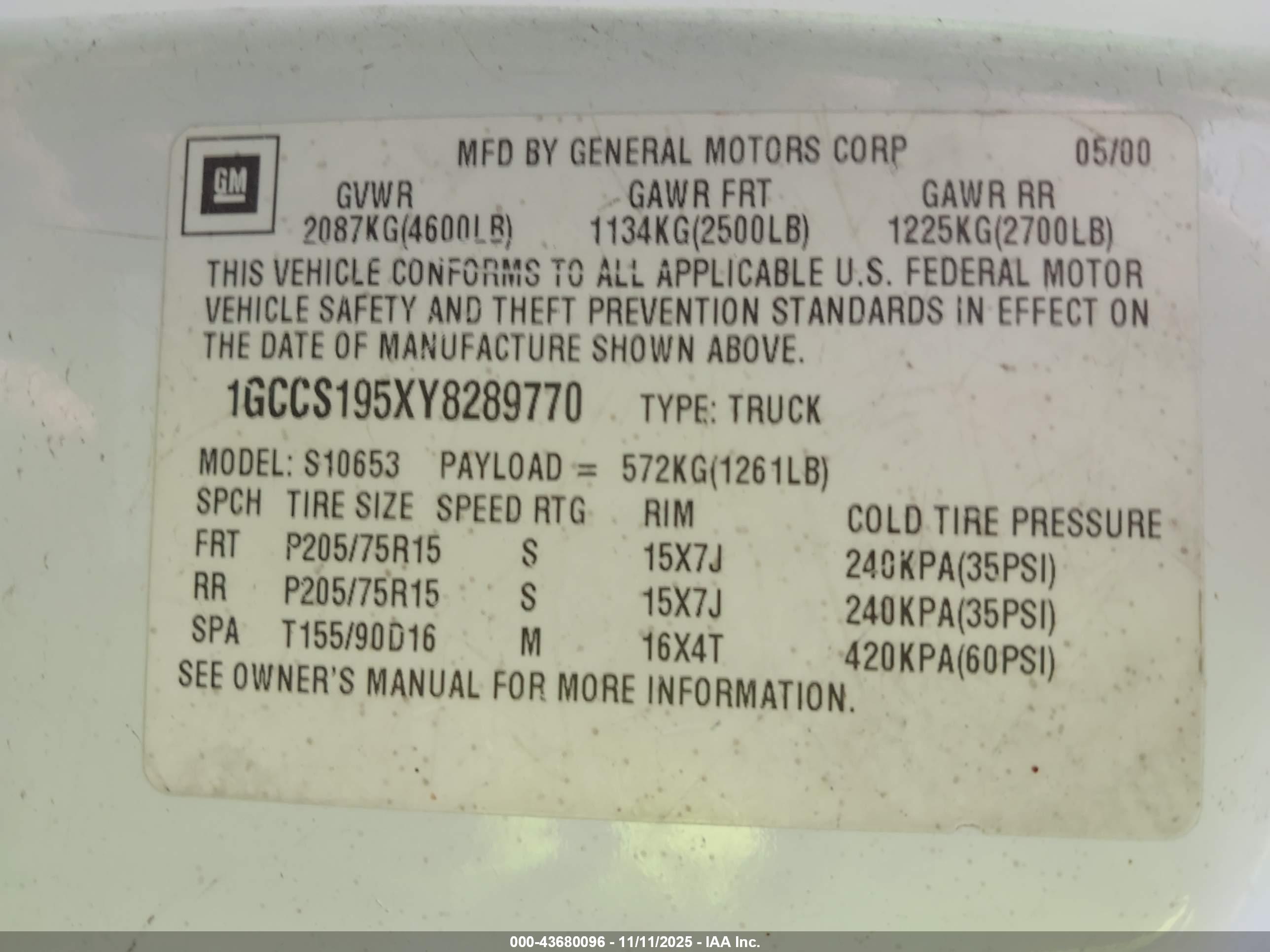 CHEVROLET S-10 image 9