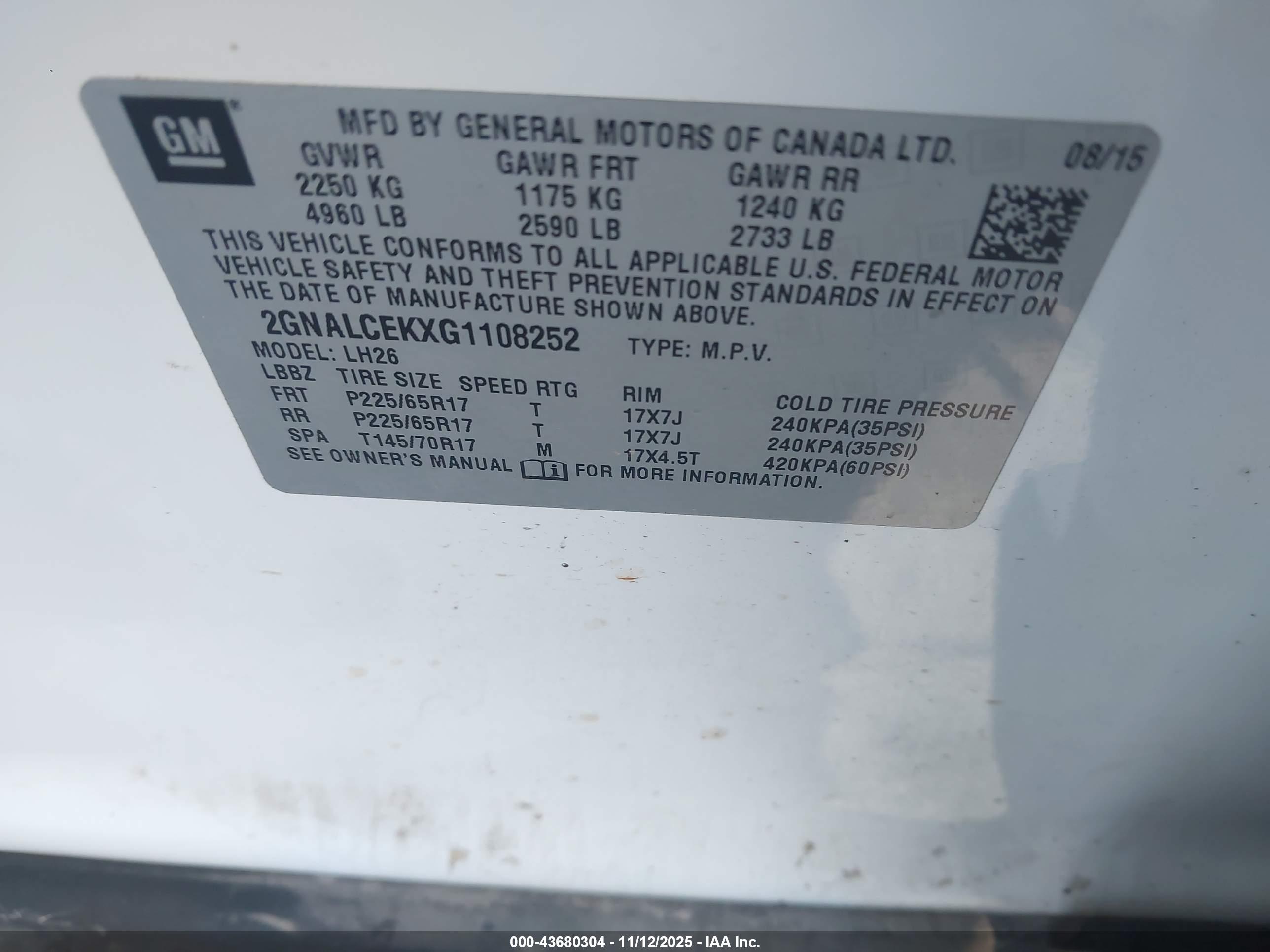 CHEVROLET EQUINOX image 9