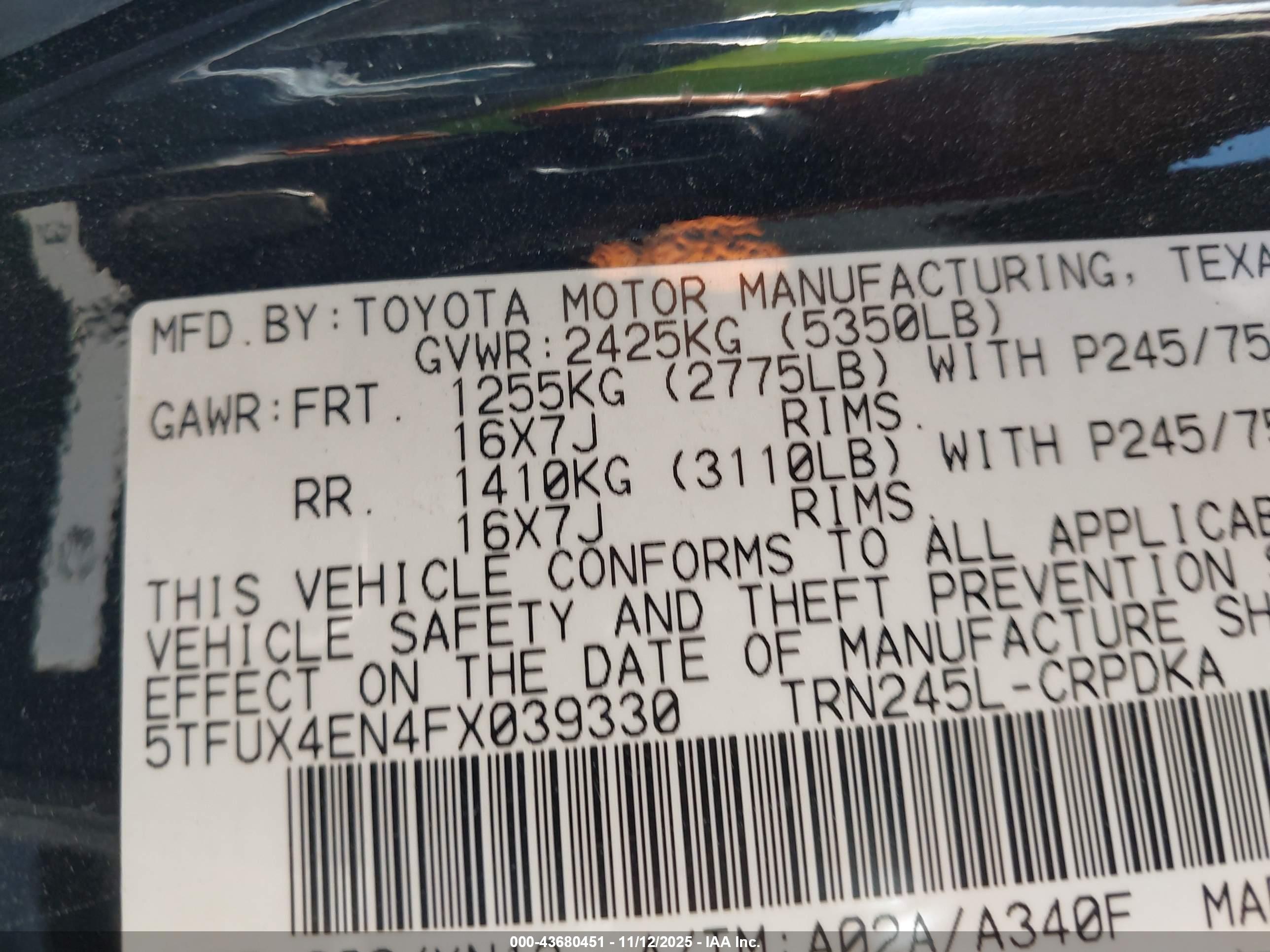 TOYOTA TACOMA image 9