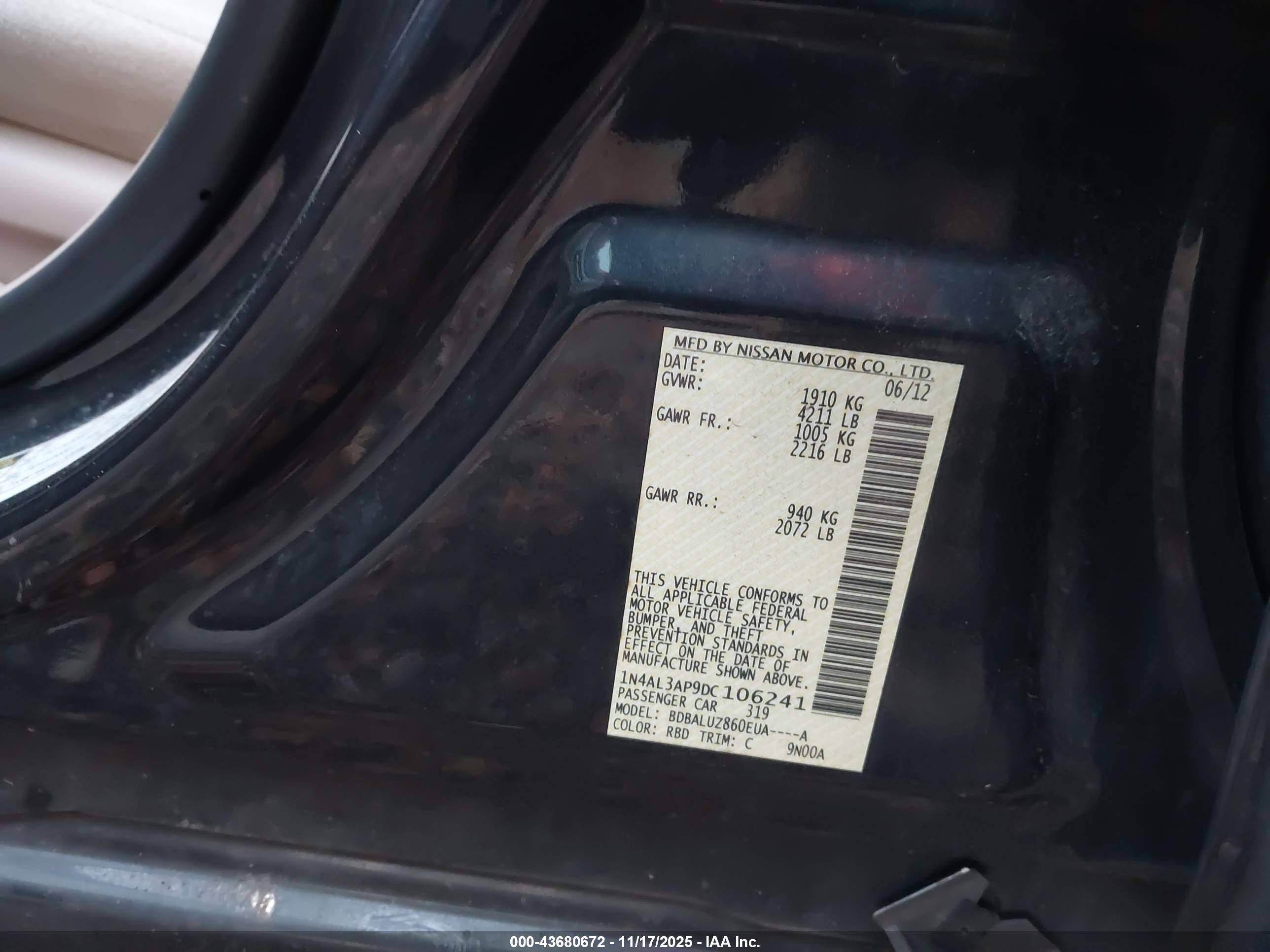 NISSAN ALTIMA image 9