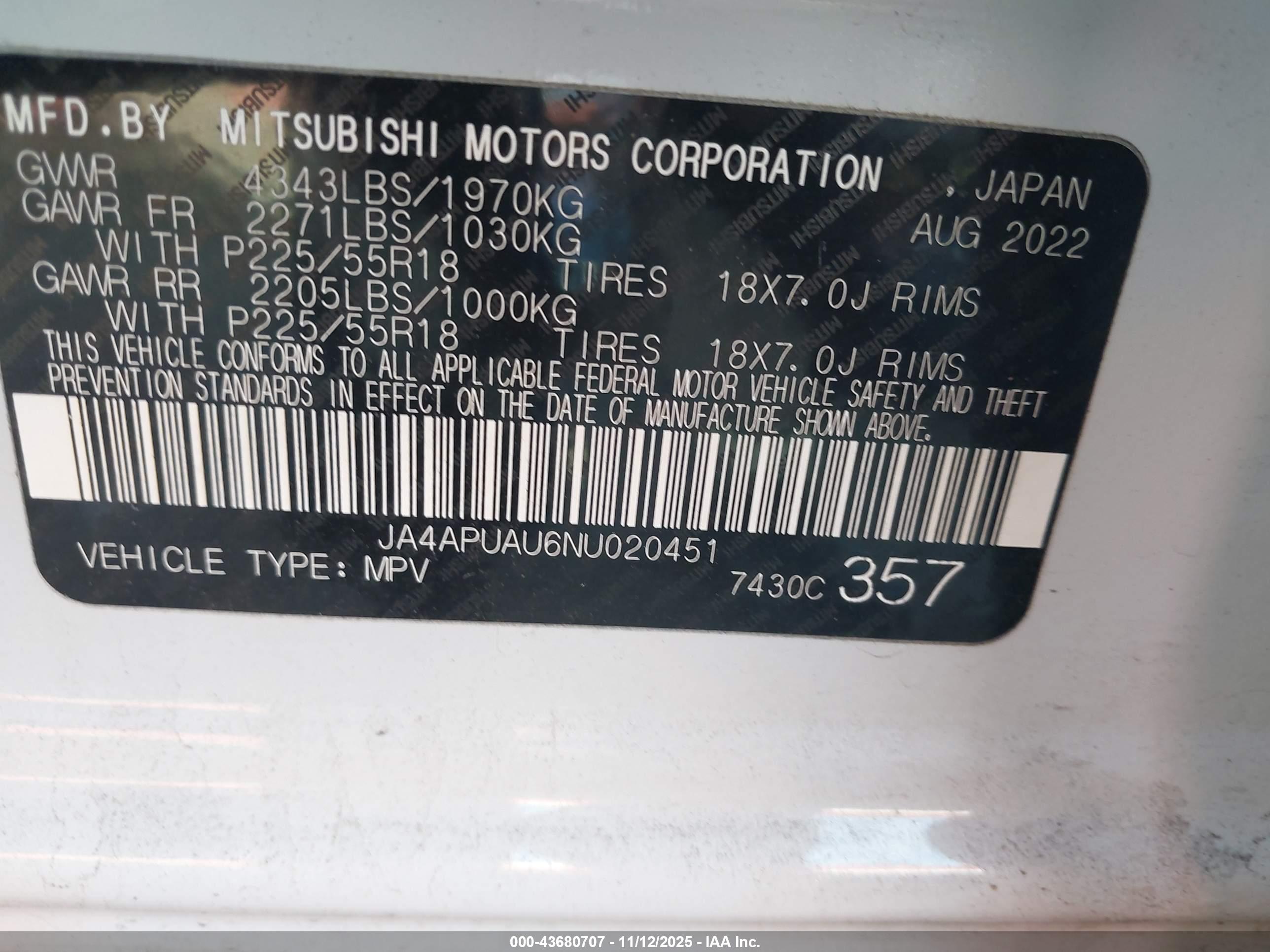 MITSUBISHI OUTLANDER image 9