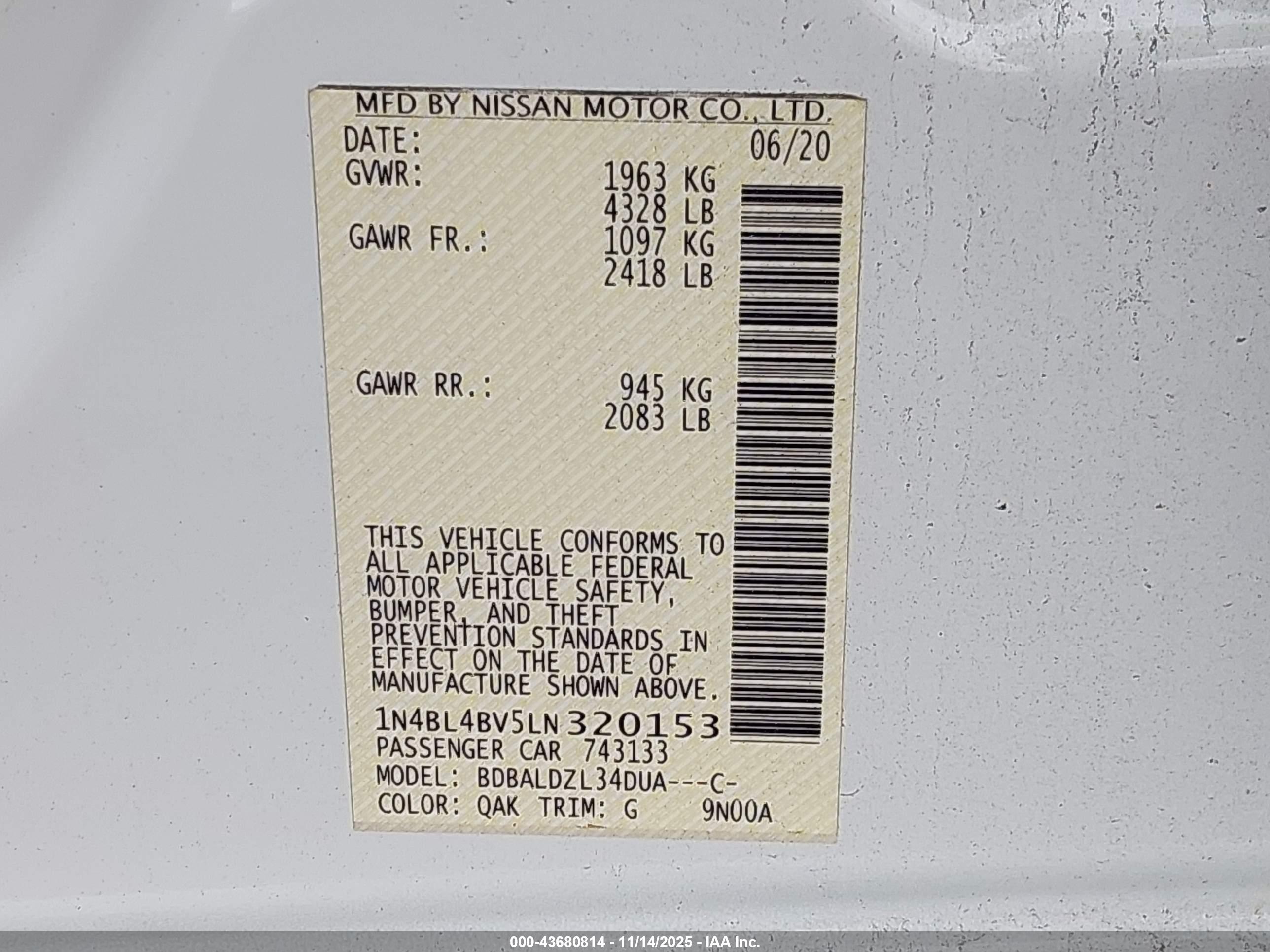 NISSAN ALTIMA image 9