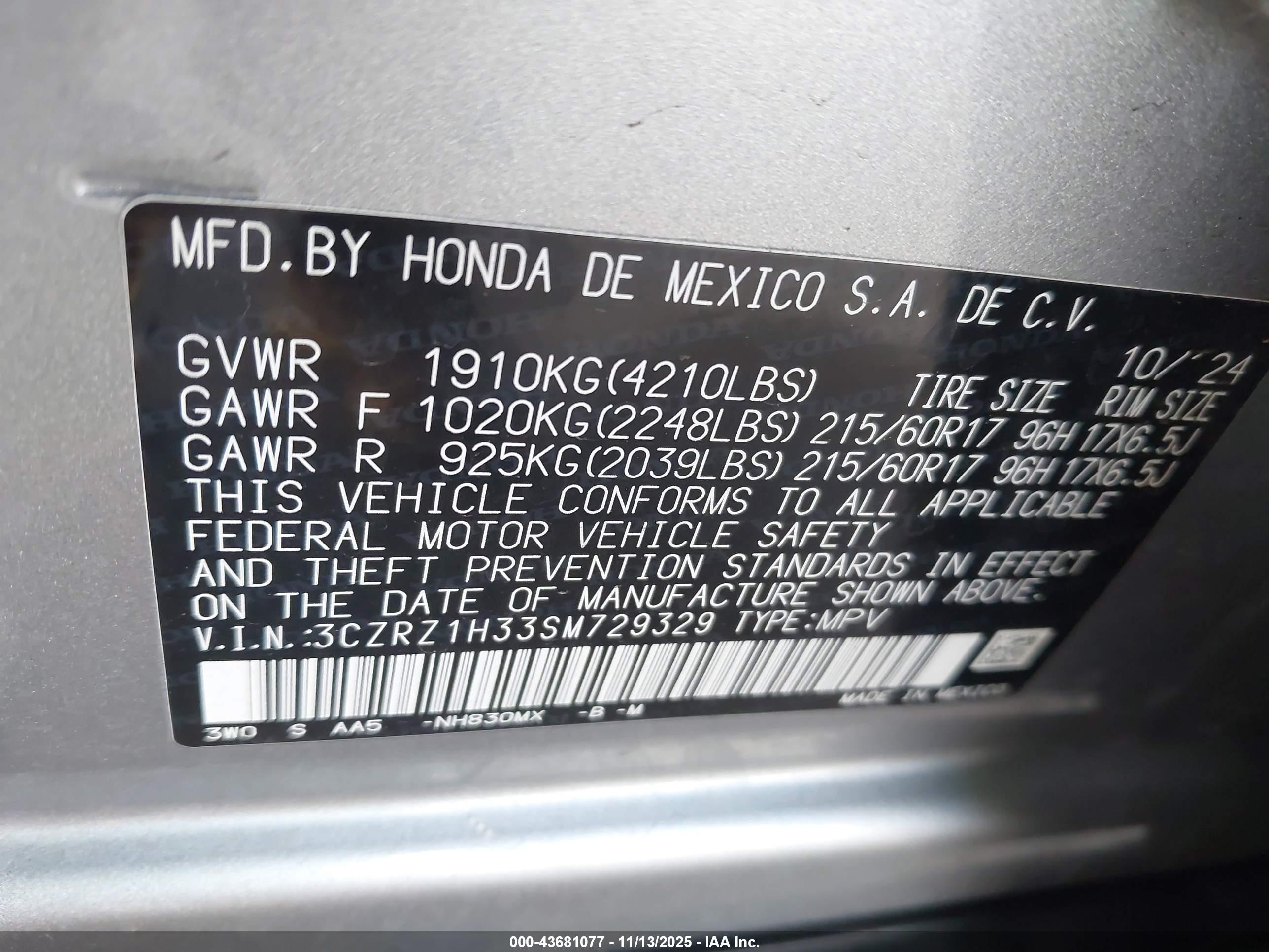 HONDA HR-V image 9