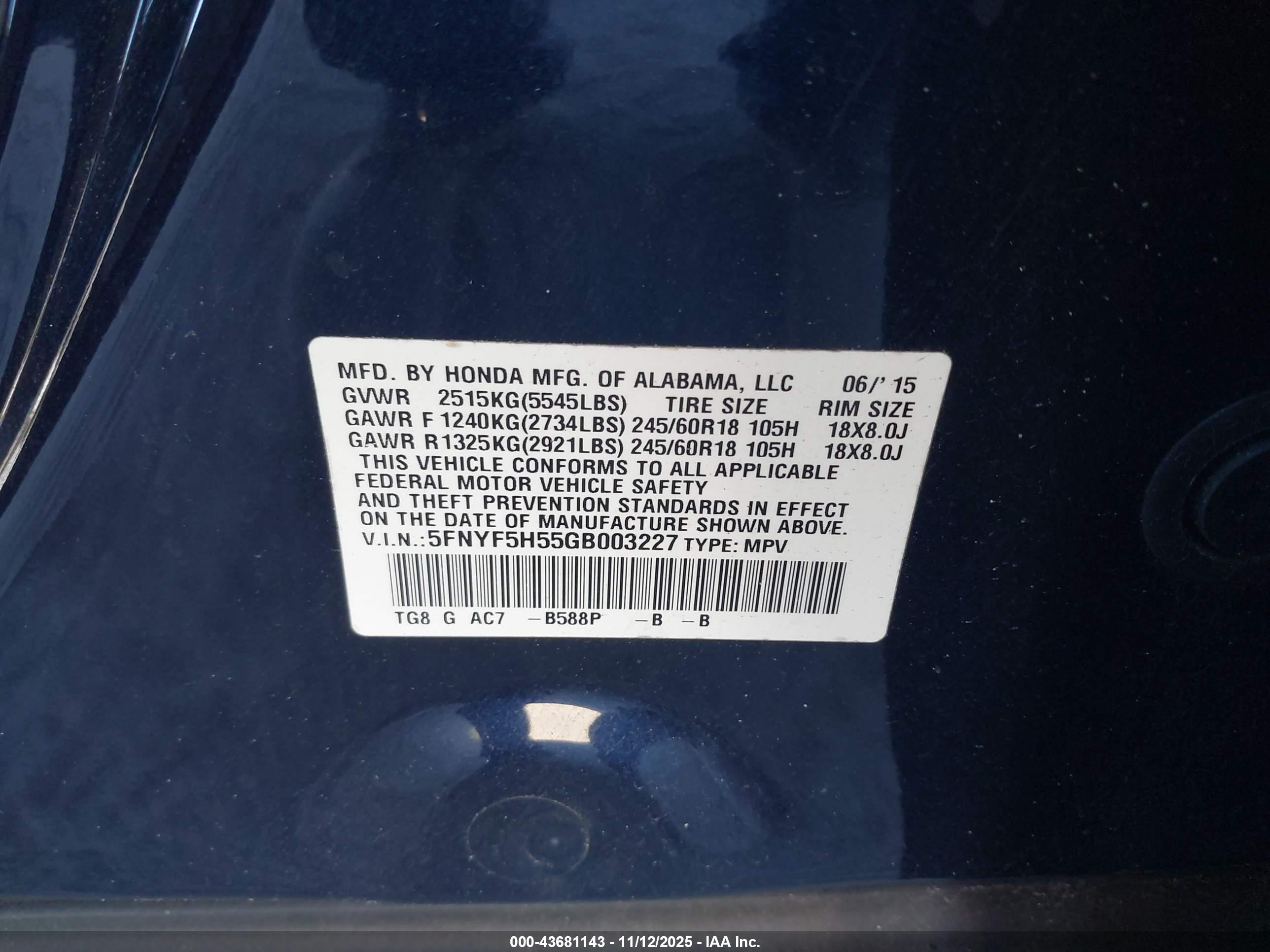 HONDA PILOT image 9