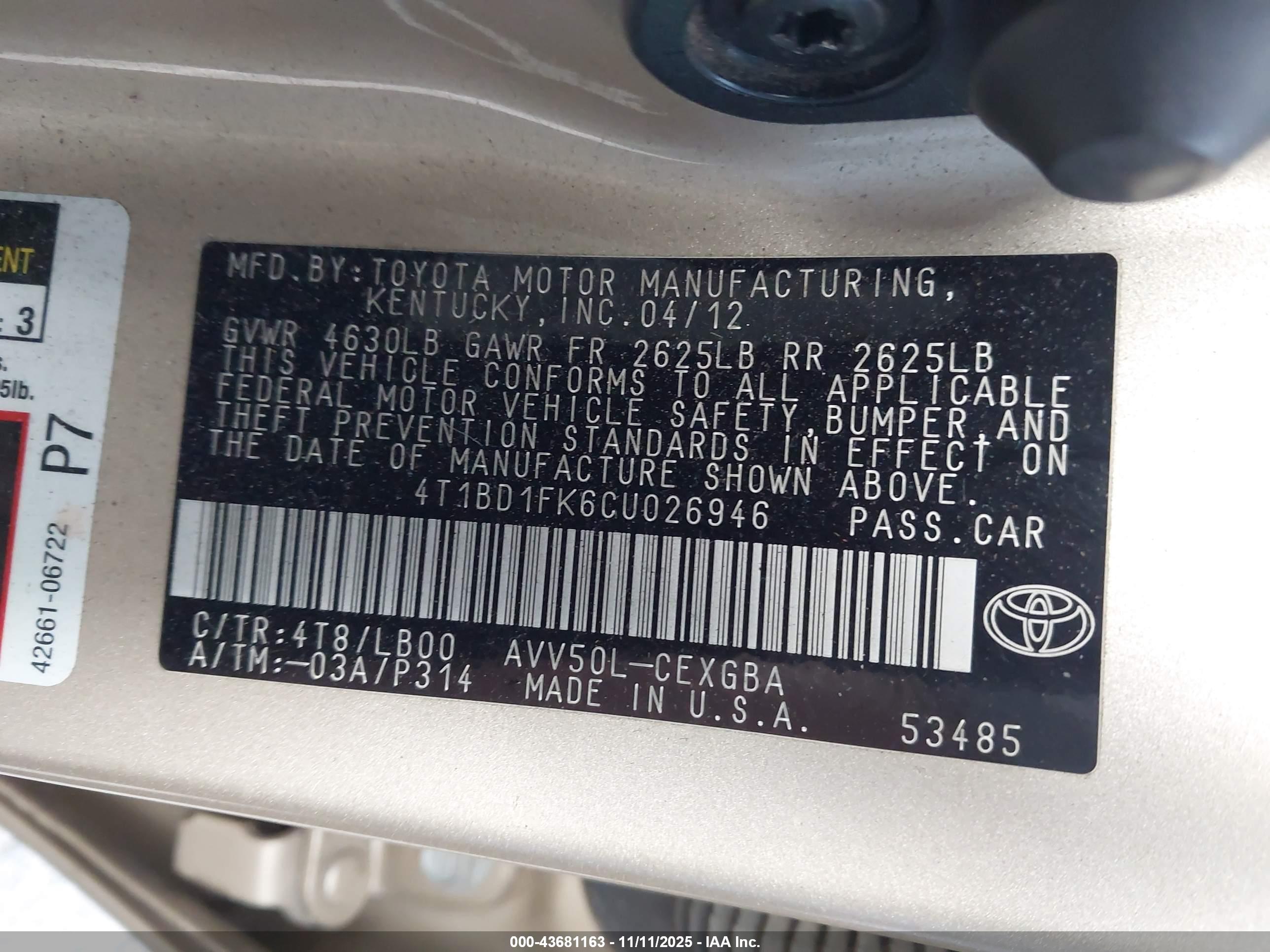 TOYOTA CAMRY image 9