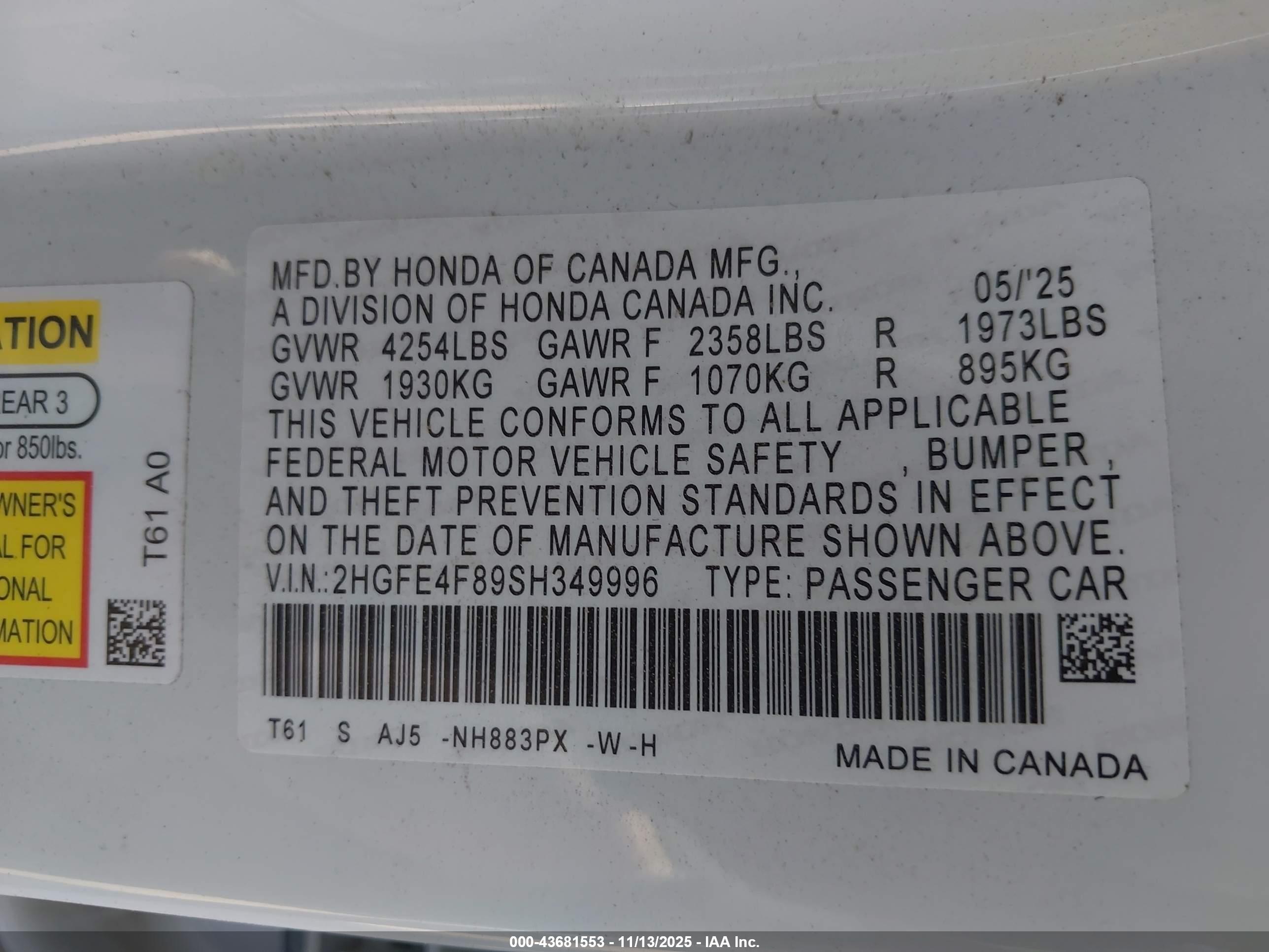 HONDA CIVIC image 9