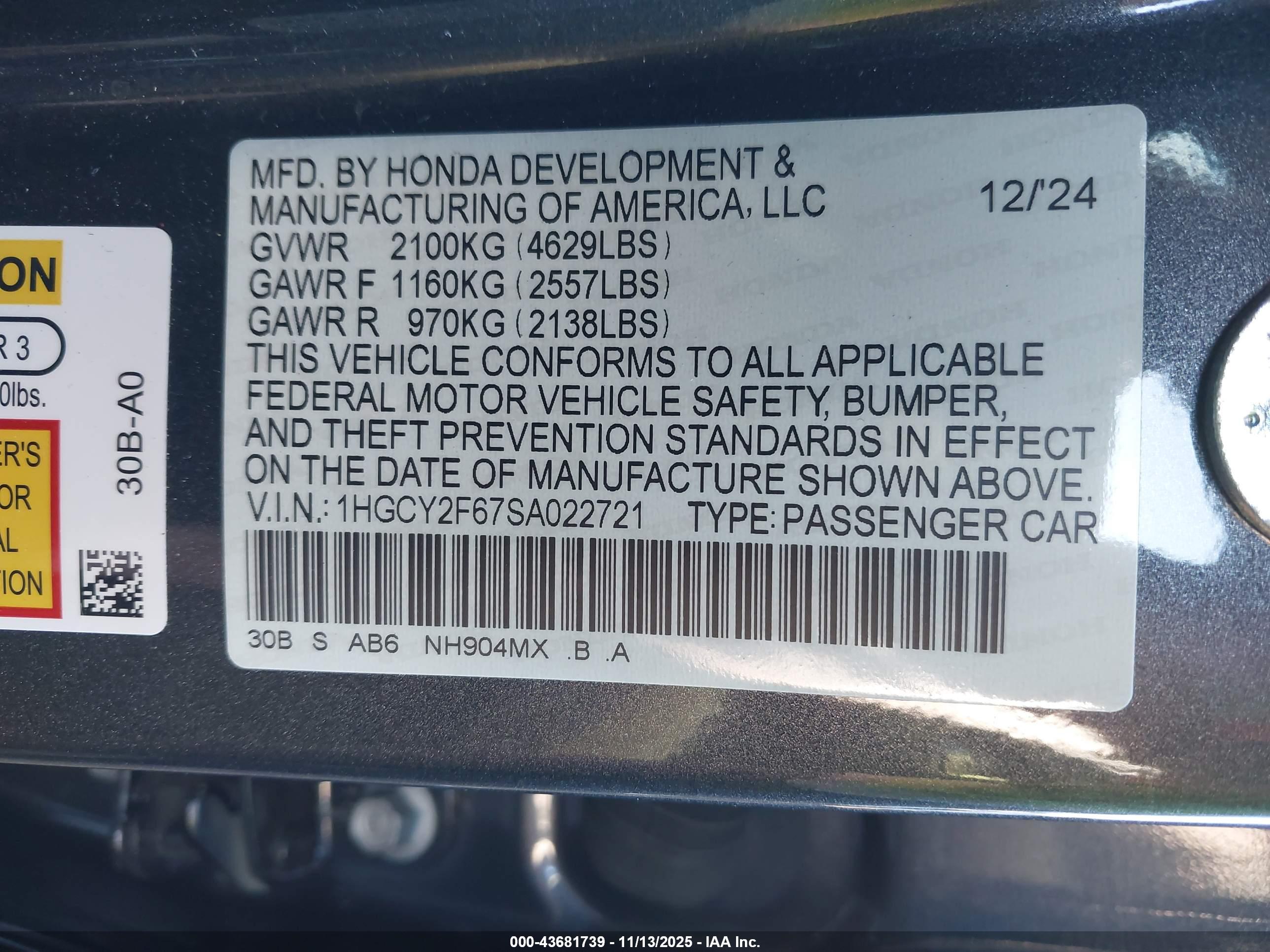 HONDA ACCORD image 9