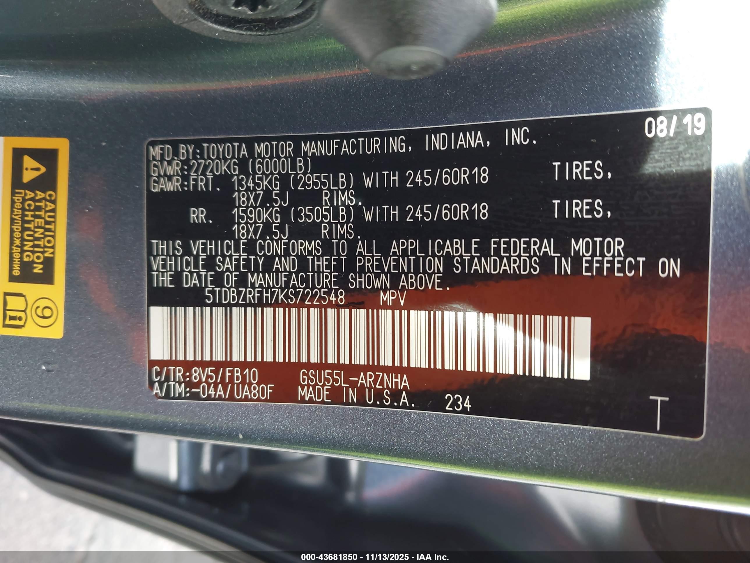 TOYOTA HIGHLANDER image 9