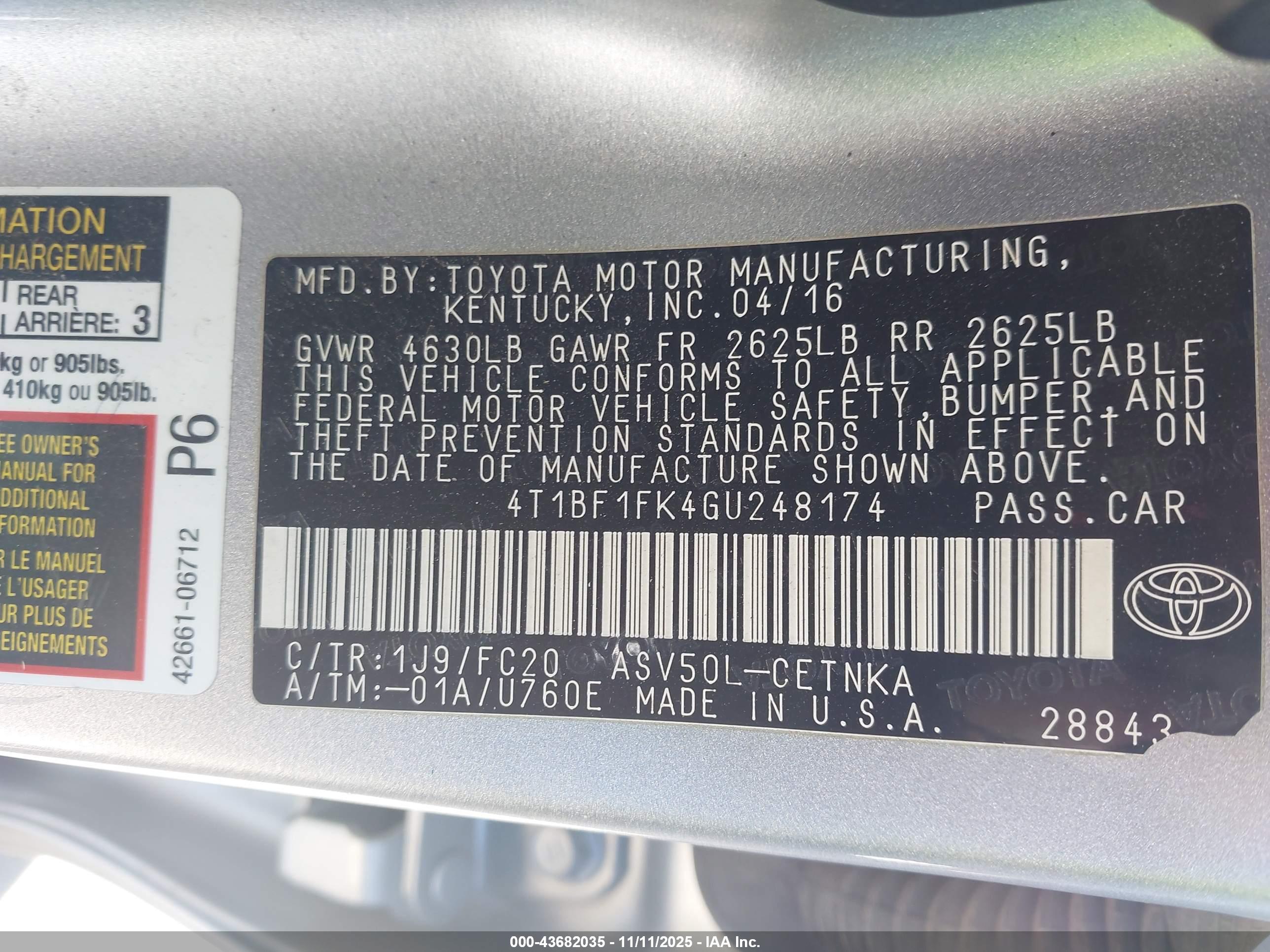 TOYOTA CAMRY image 9