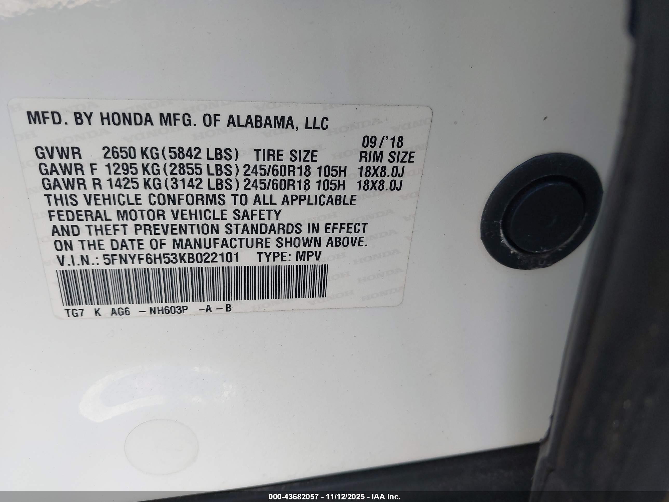 HONDA PILOT image 9
