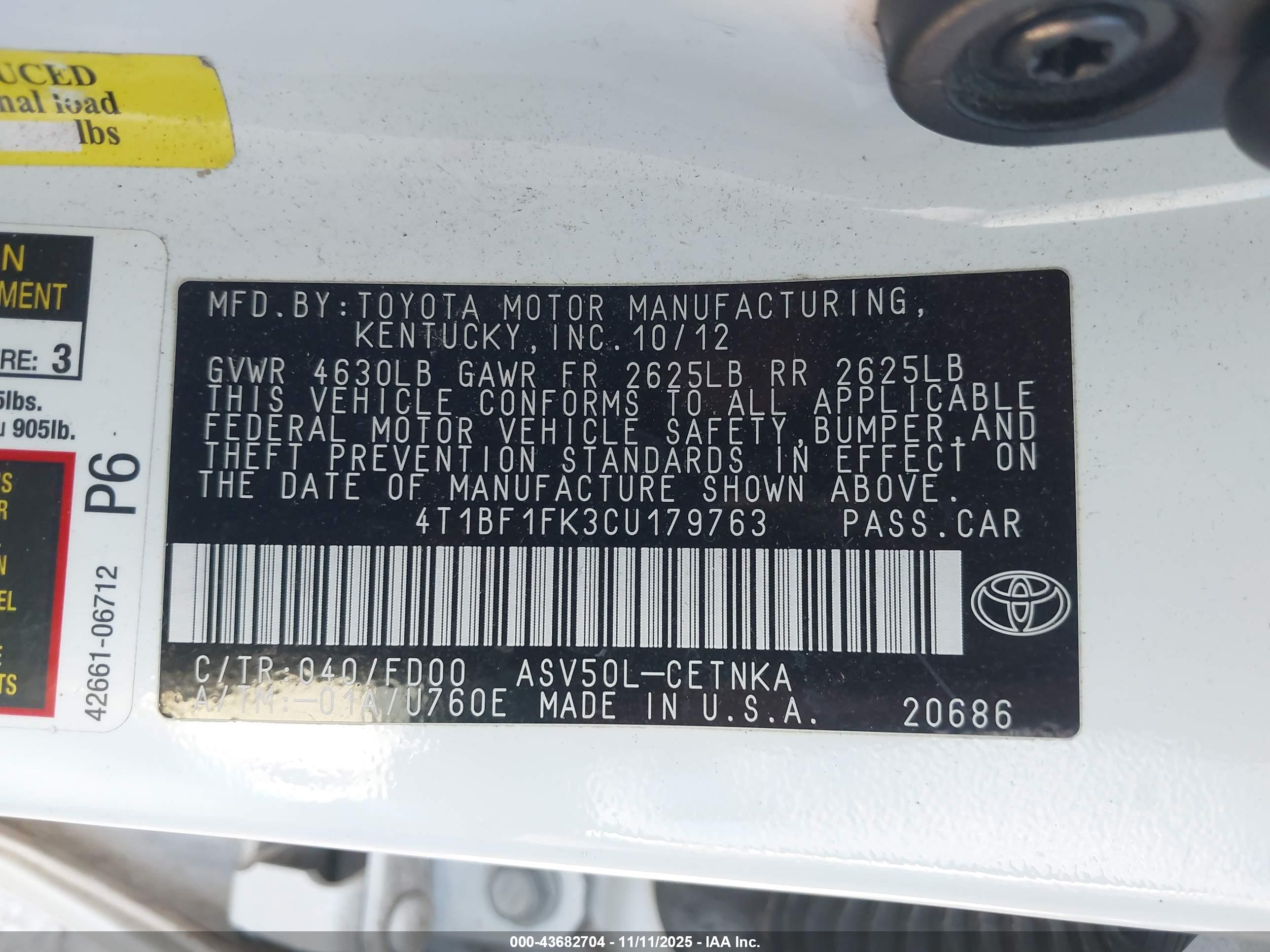 TOYOTA CAMRY image 9