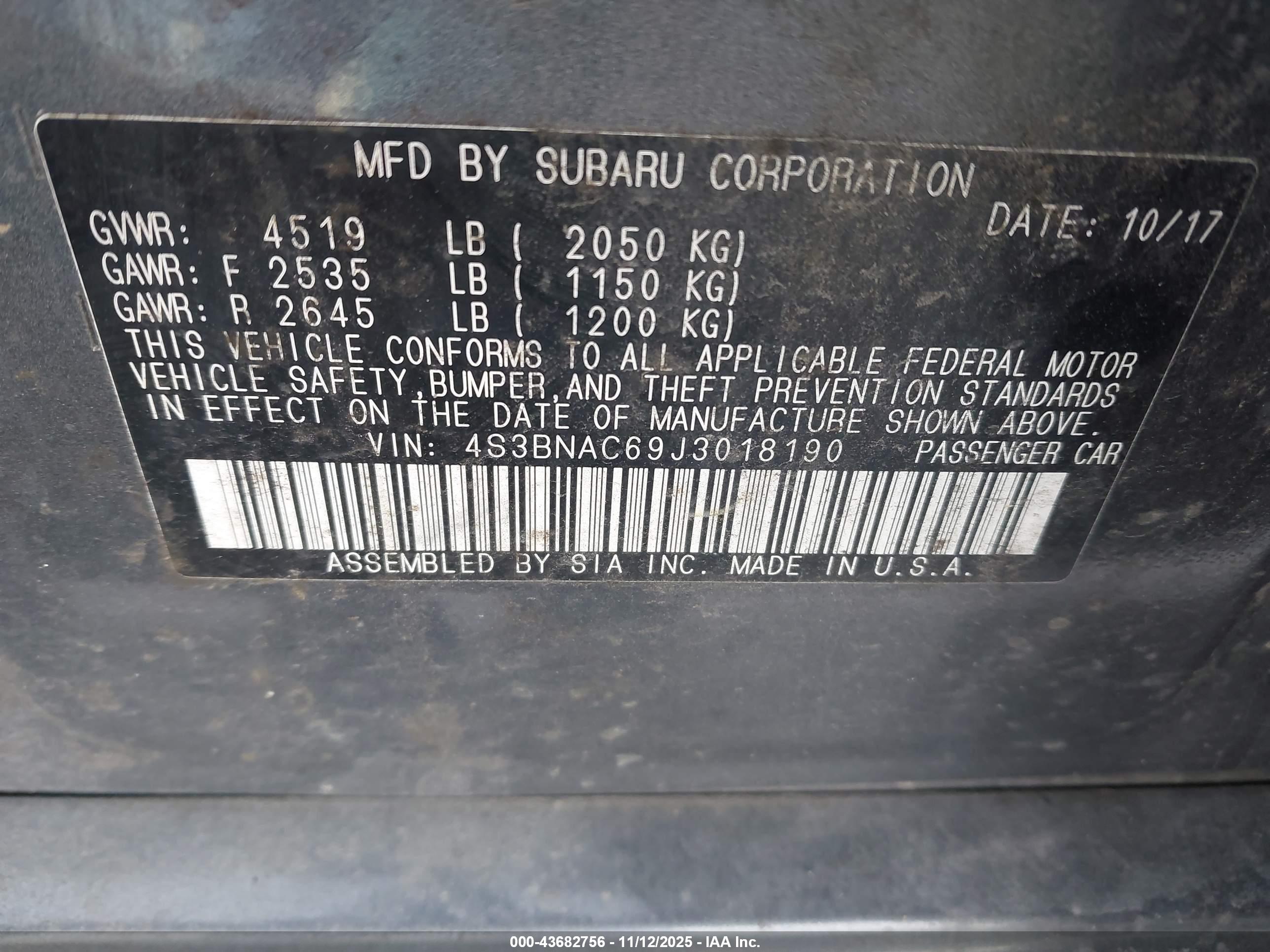 SUBARU LEGACY image 9