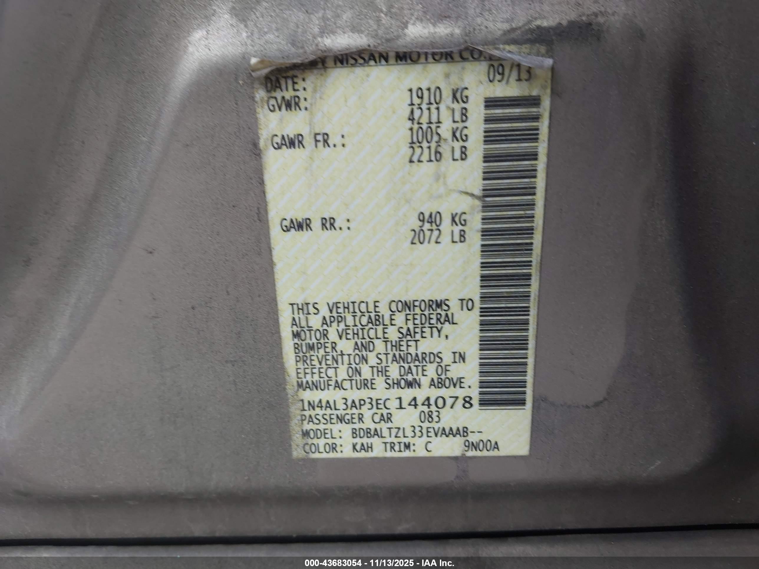 NISSAN ALTIMA image 9