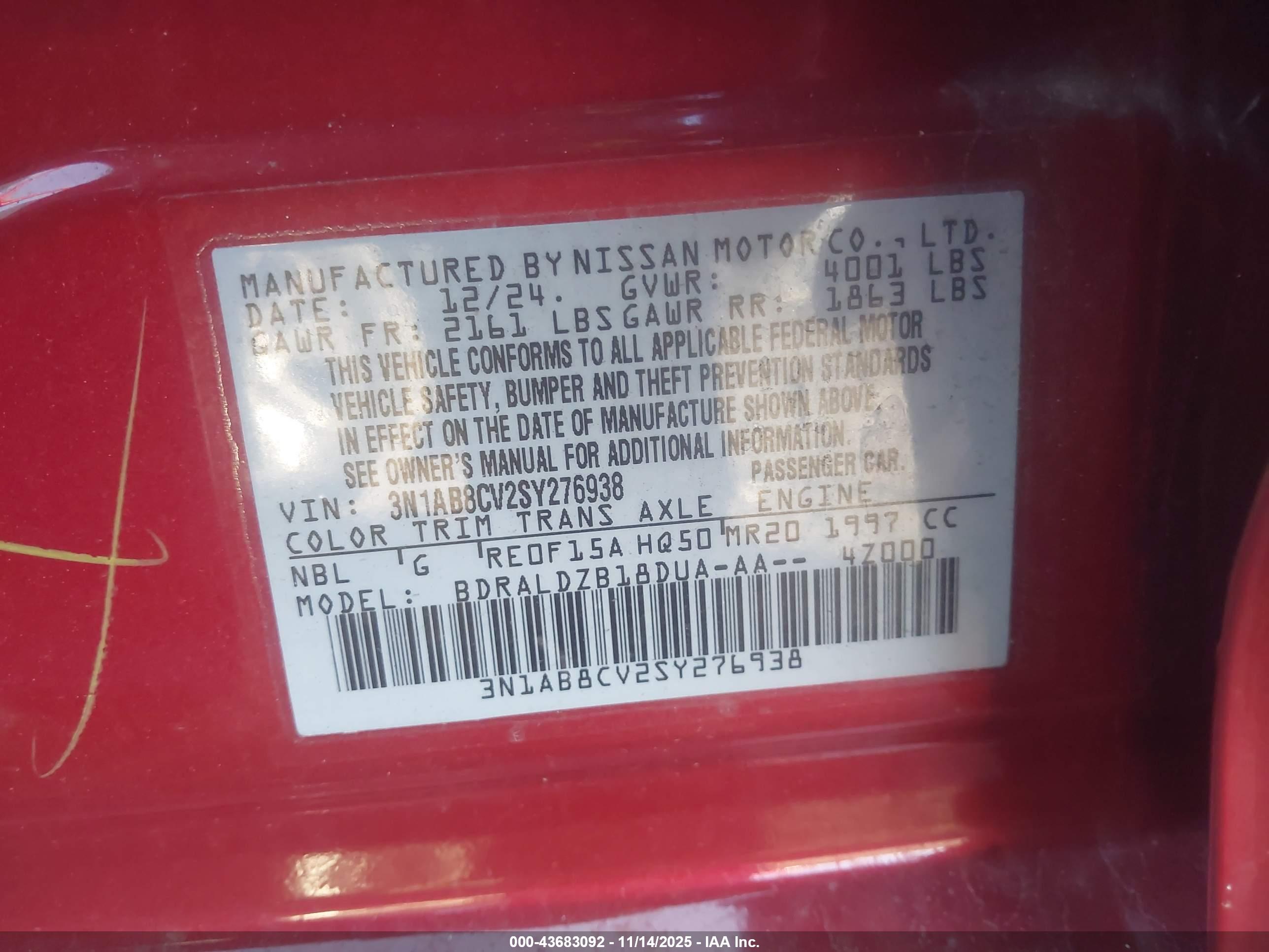 NISSAN SENTRA image 9