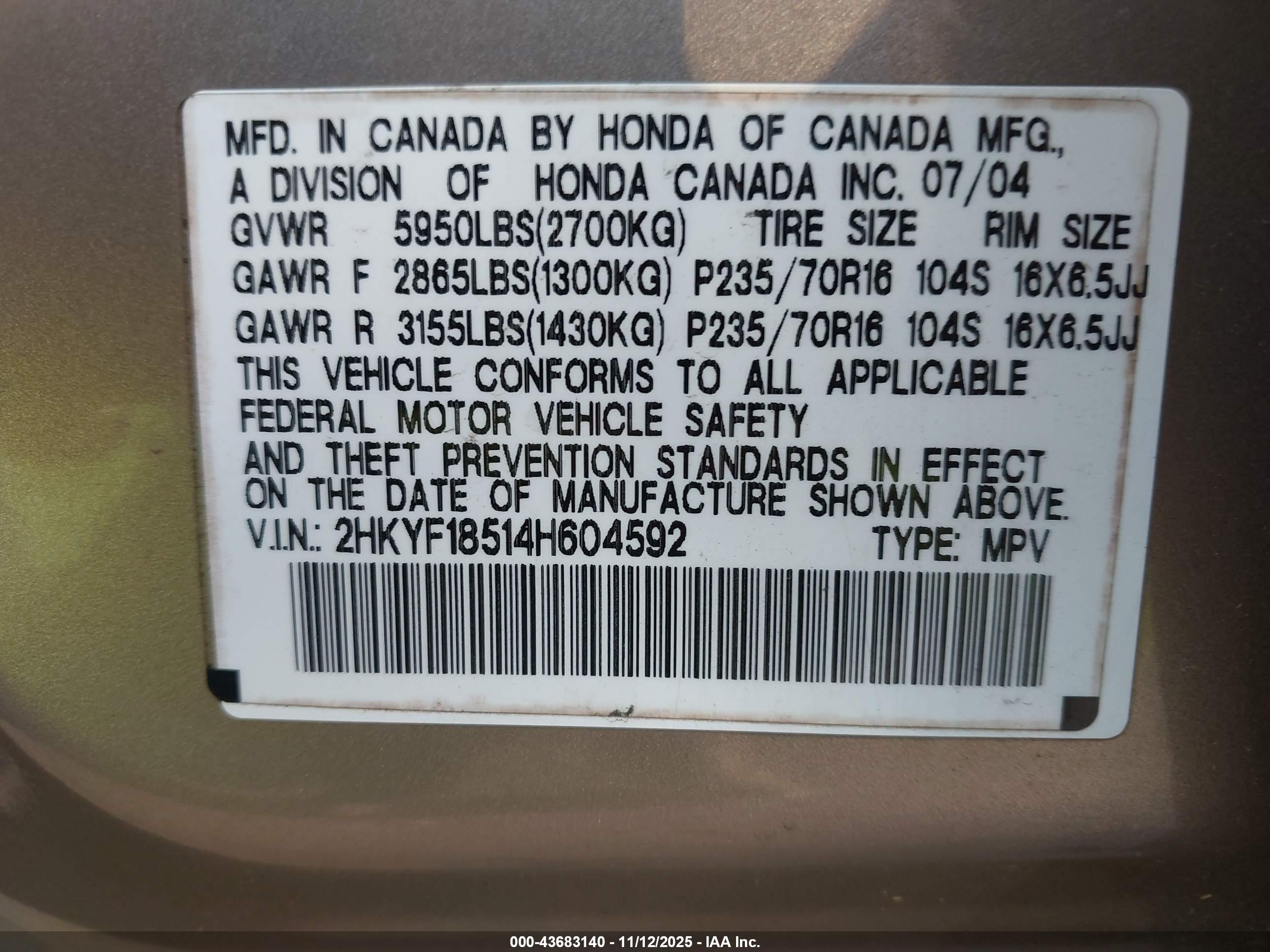 HONDA PILOT image 9