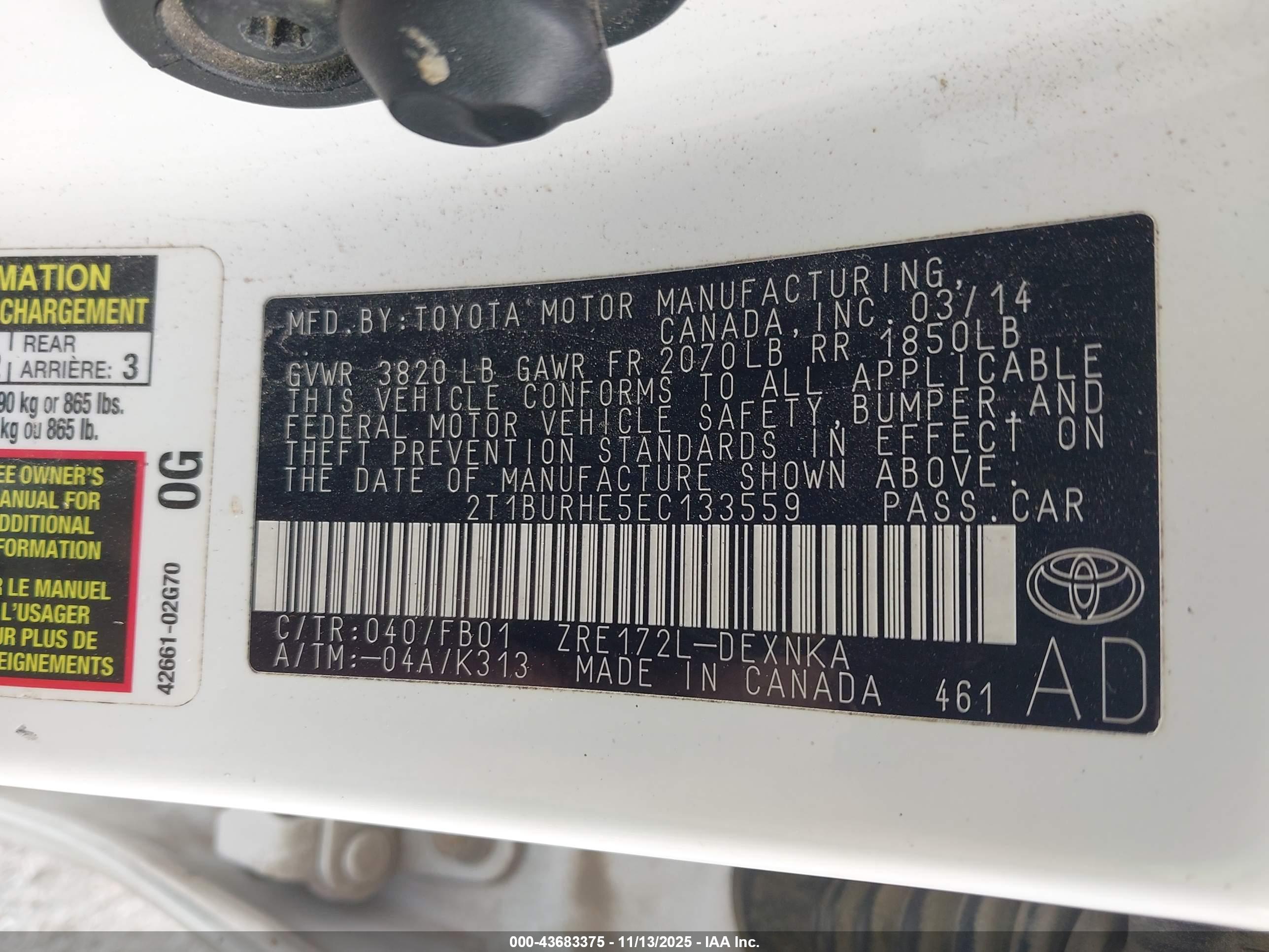 TOYOTA COROLLA image 9