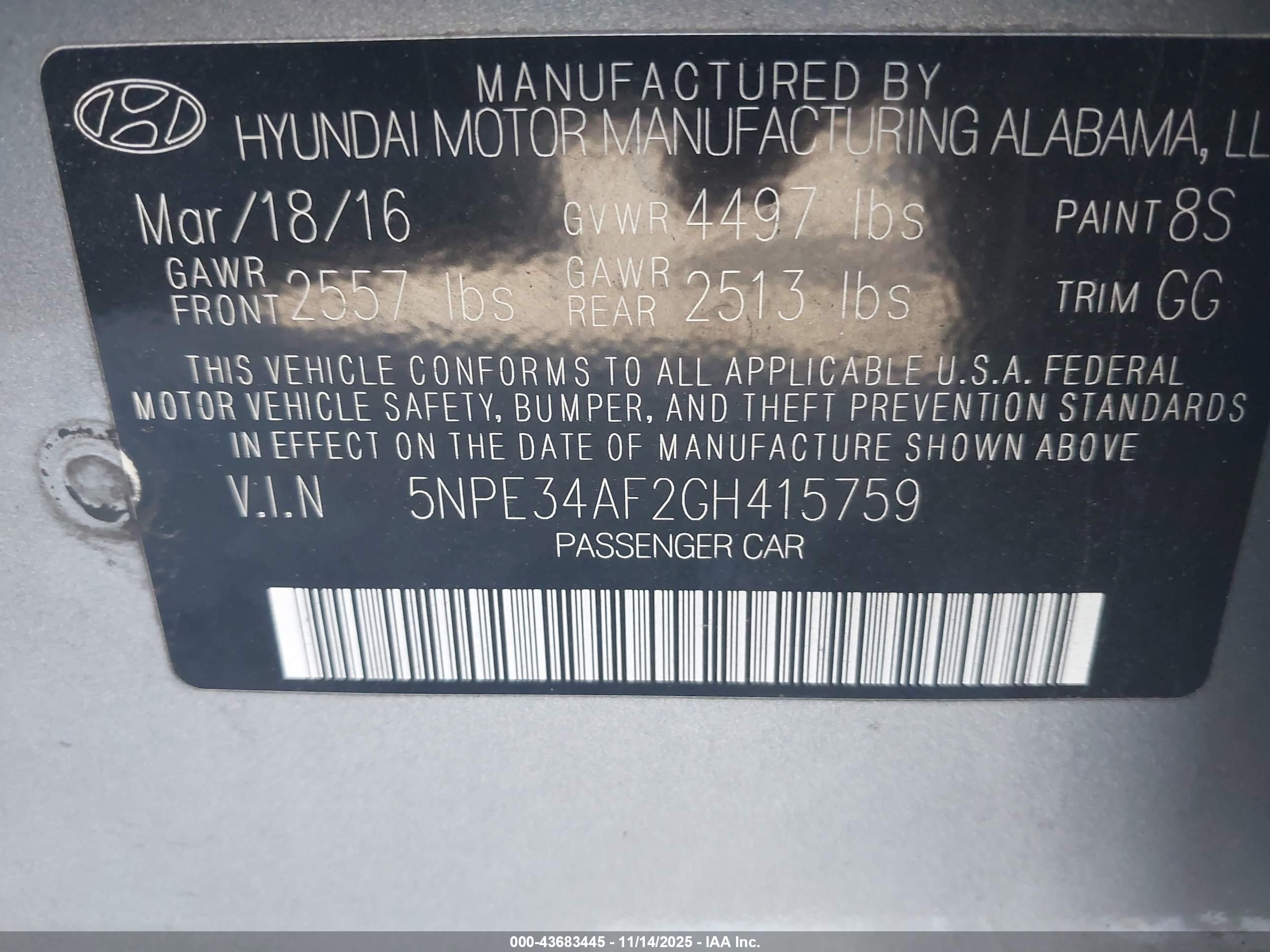 HYUNDAI SONATA image 9