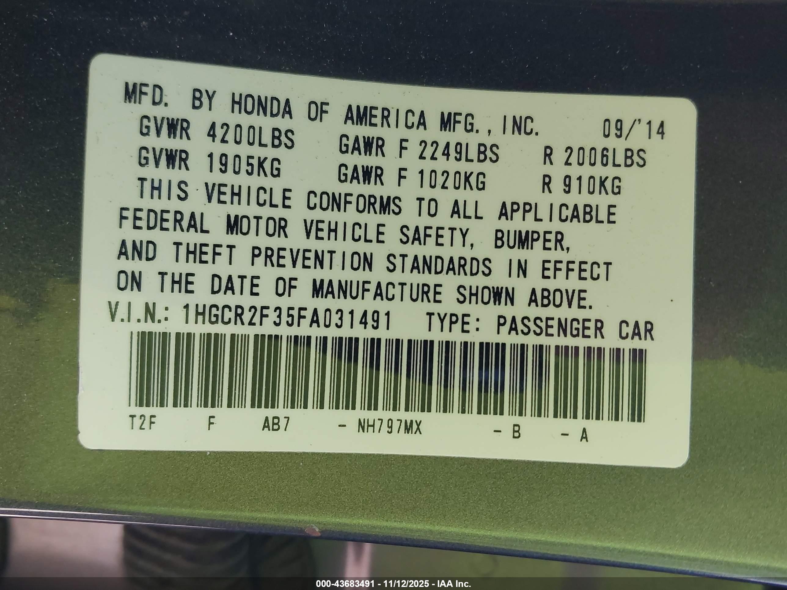 HONDA ACCORD image 9