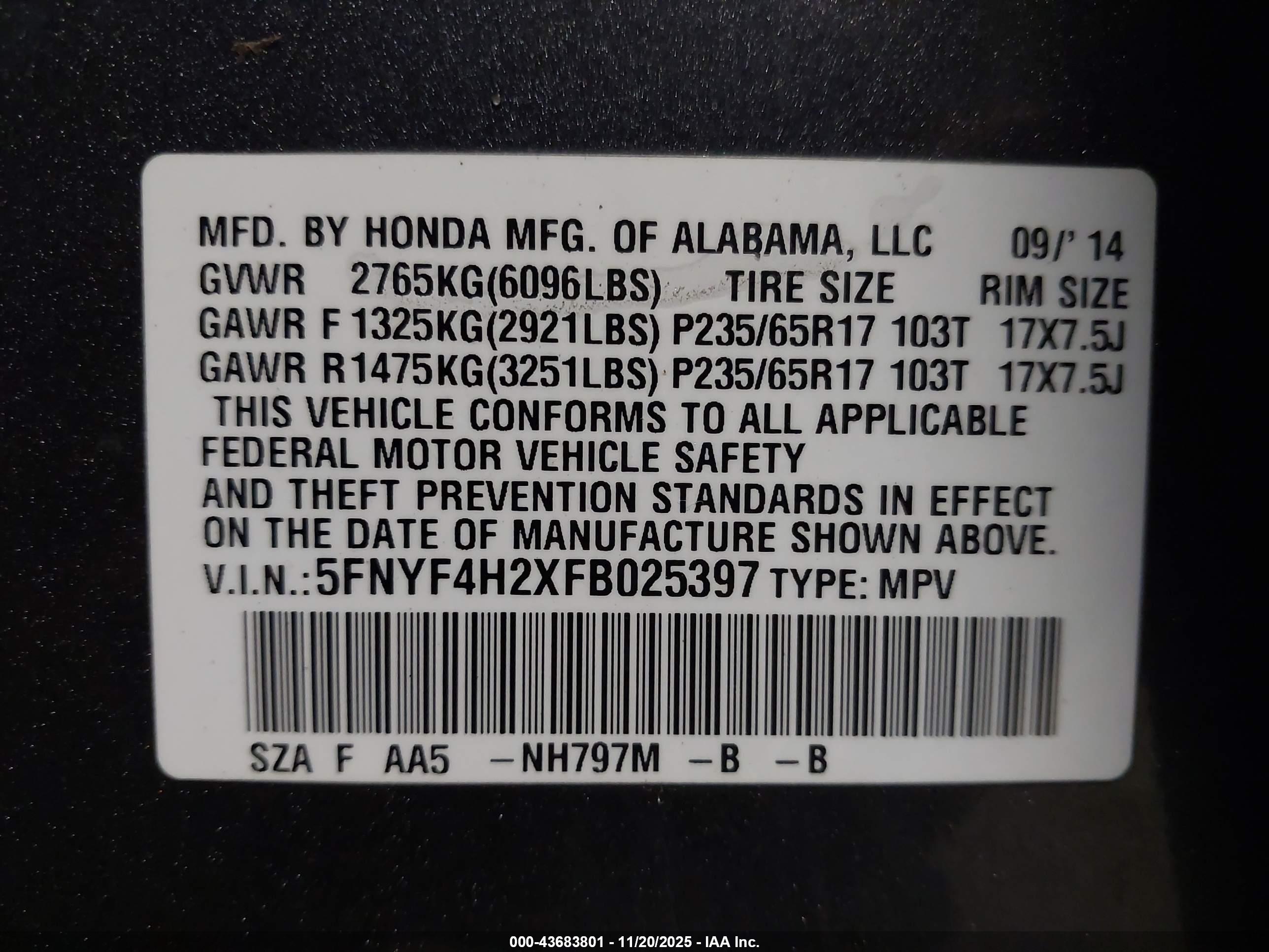 HONDA PILOT image 9