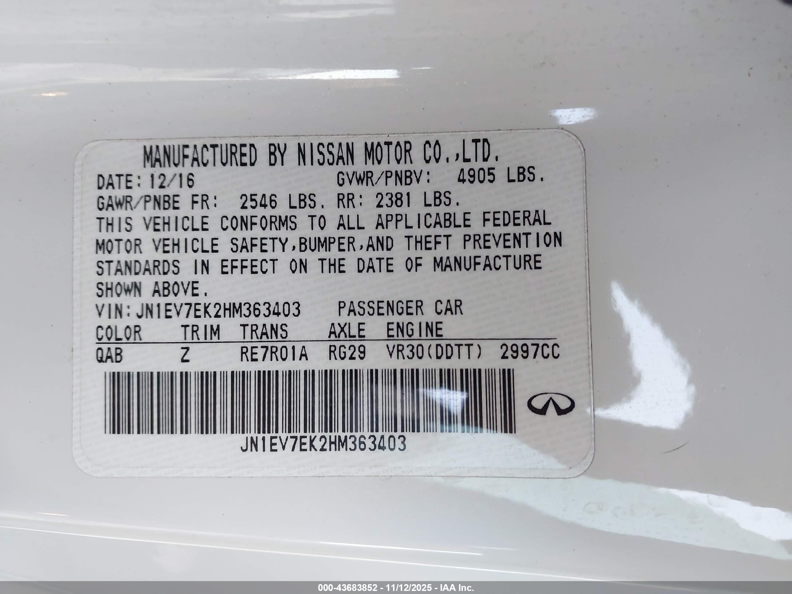 INFINITI Q60 image 9