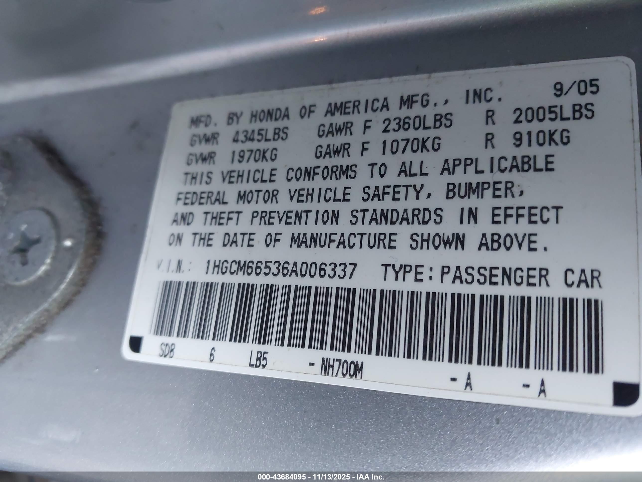 HONDA ACCORD image 9