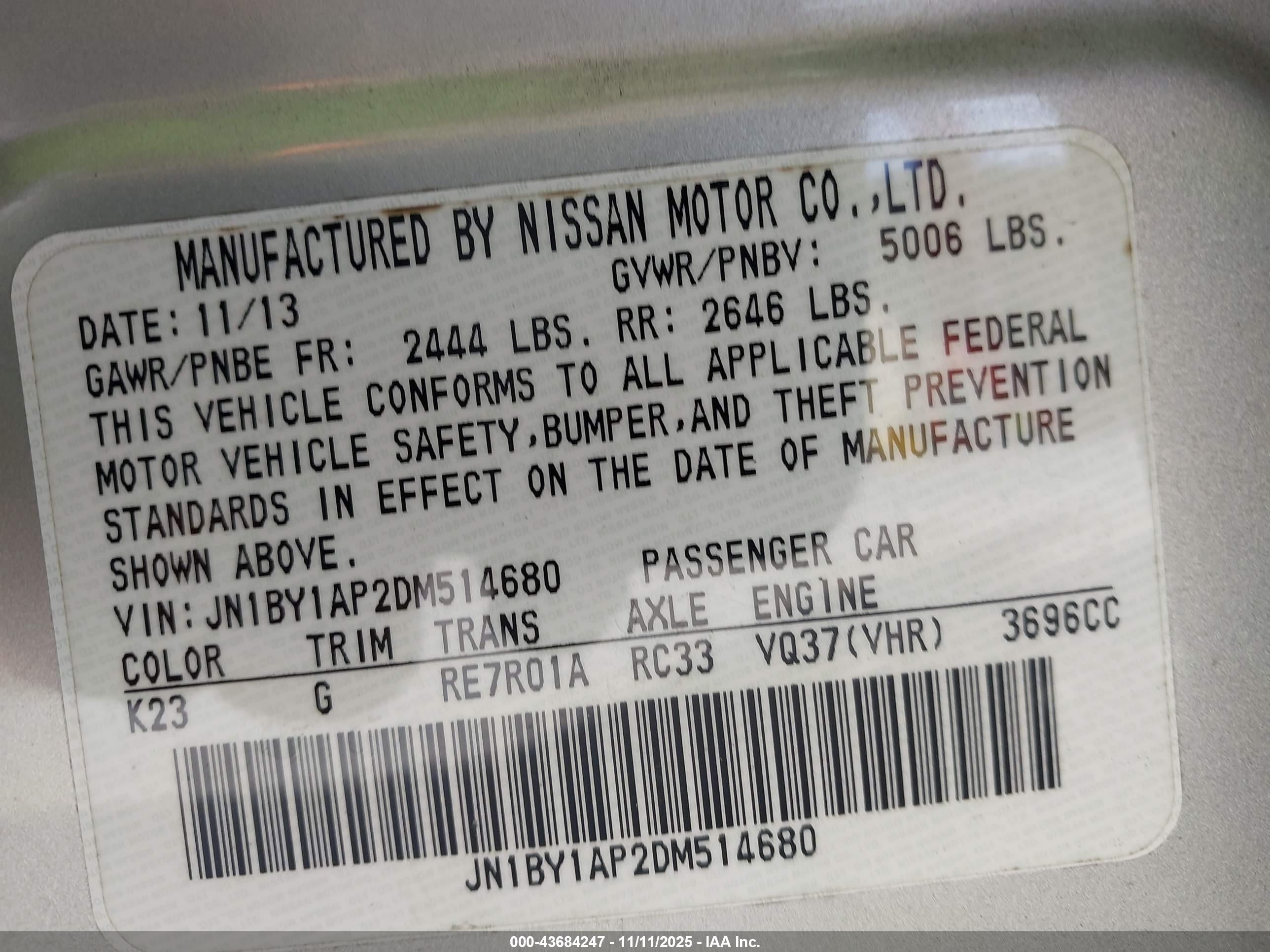 INFINITI M37 image 9