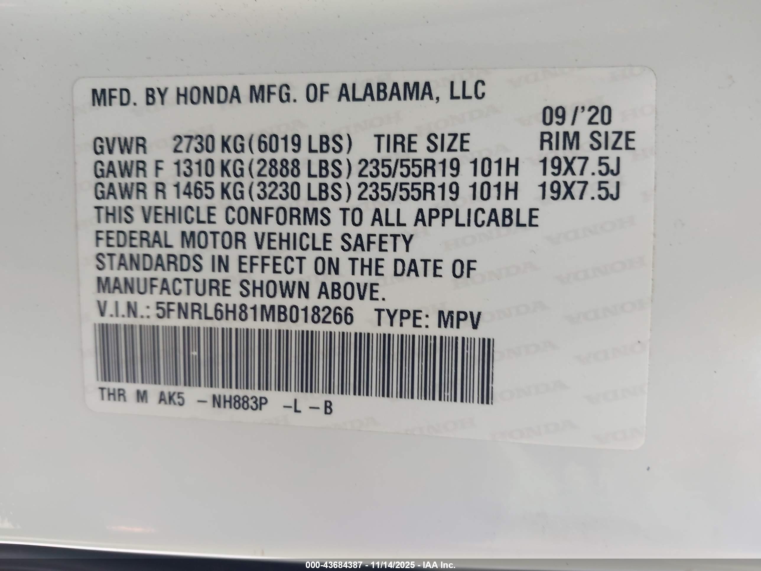 HONDA ODYSSEY image 9