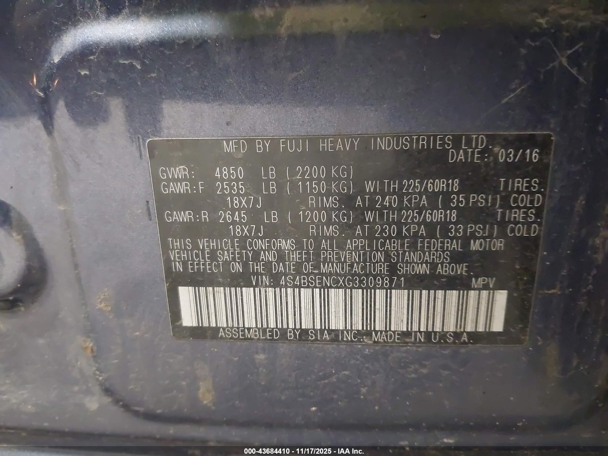 SUBARU OUTBACK image 9