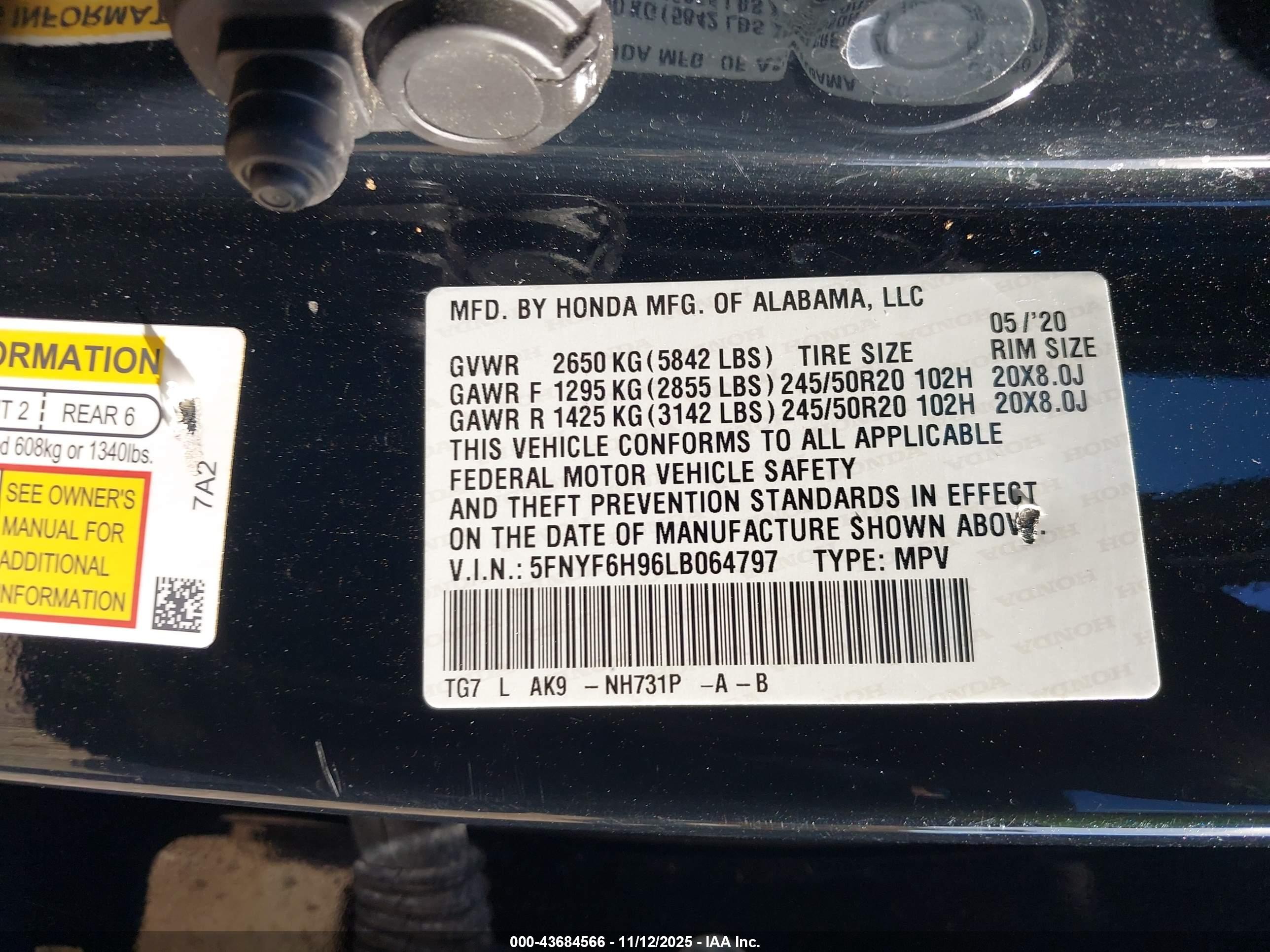 HONDA PILOT image 9