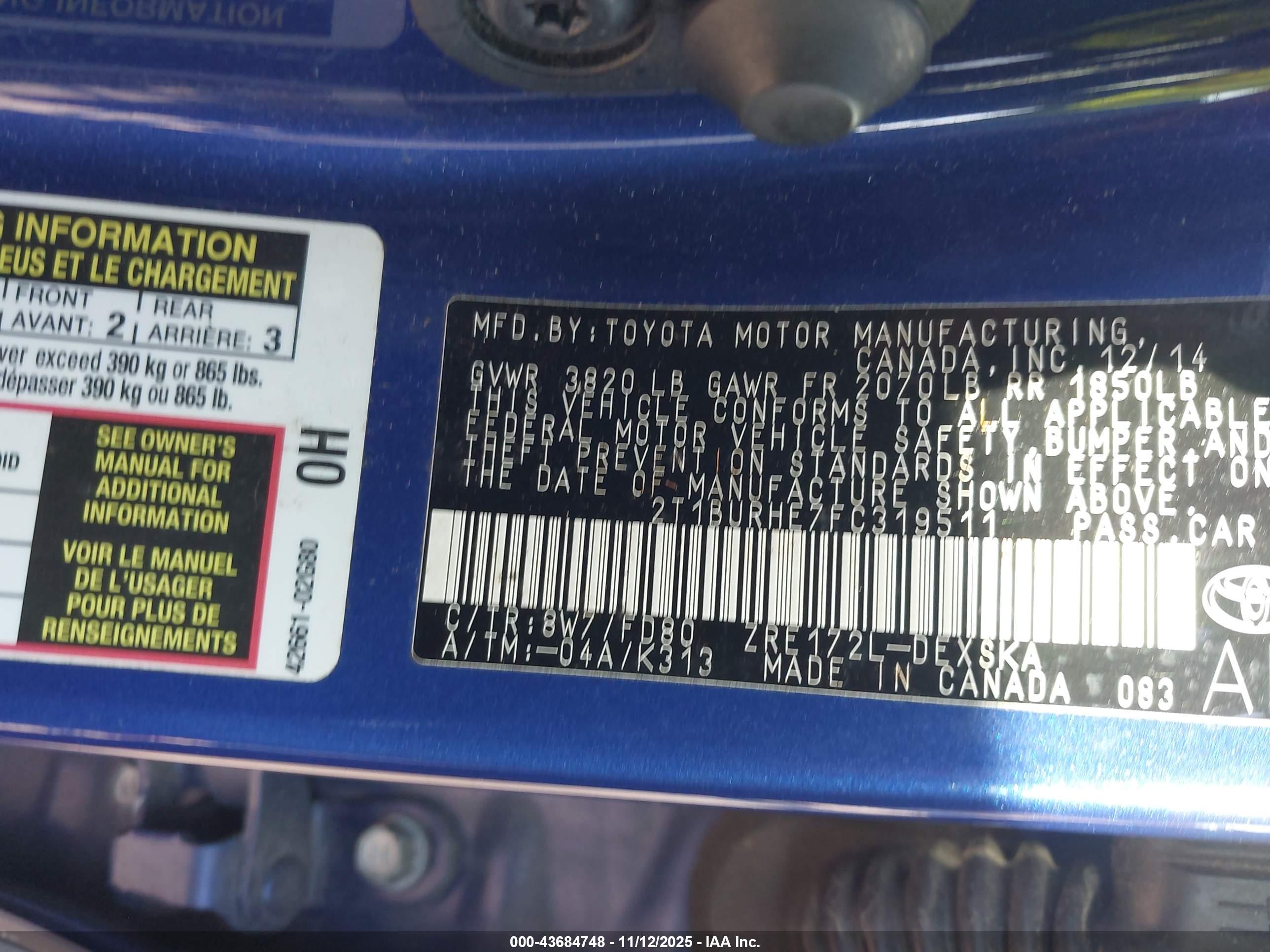 TOYOTA COROLLA image 9