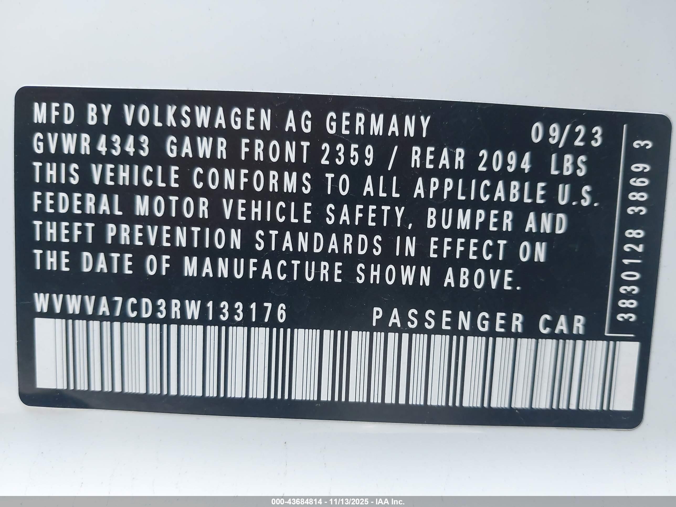 VOLKSWAGEN GOLF image 9