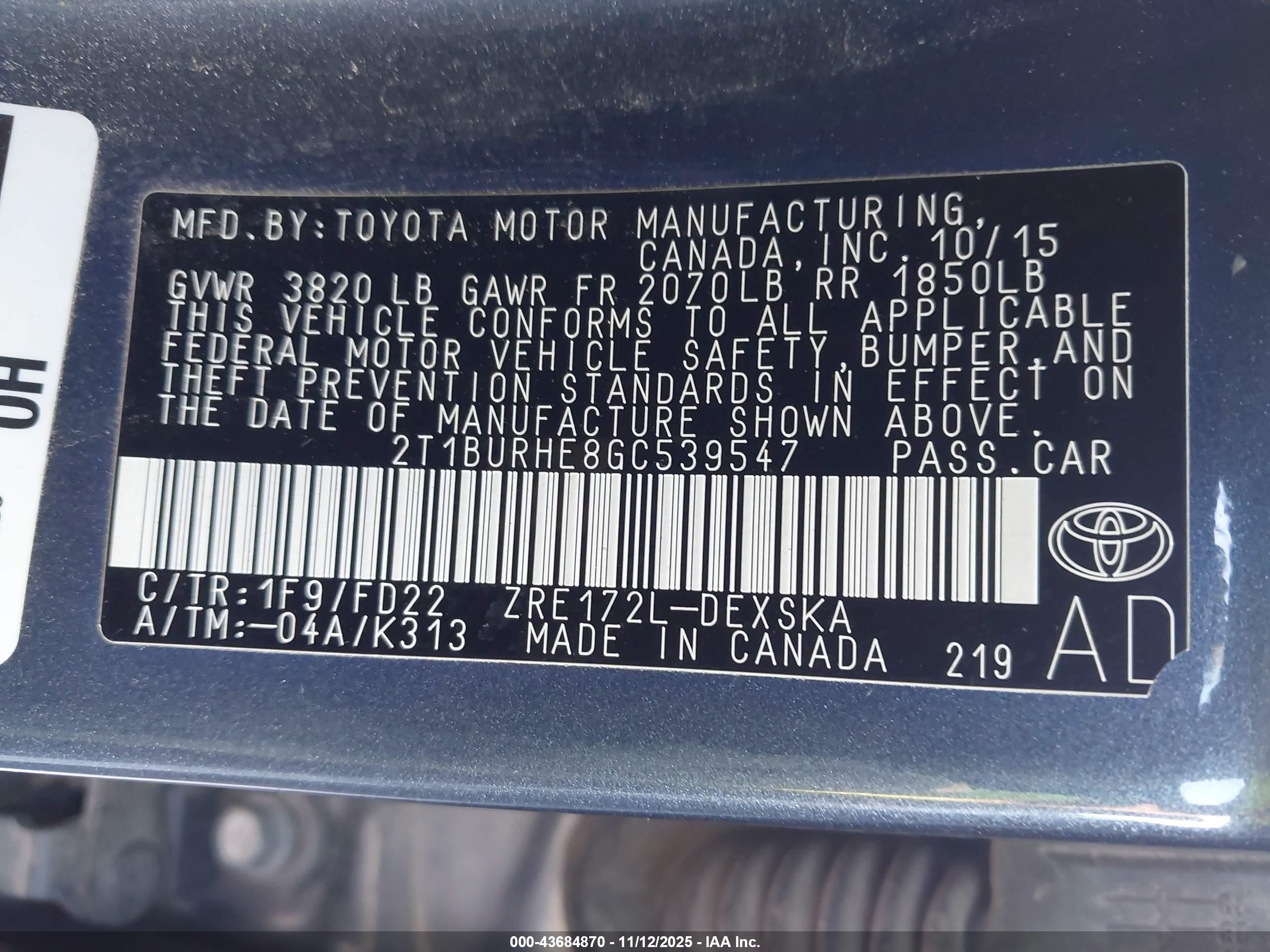 TOYOTA COROLLA image 9