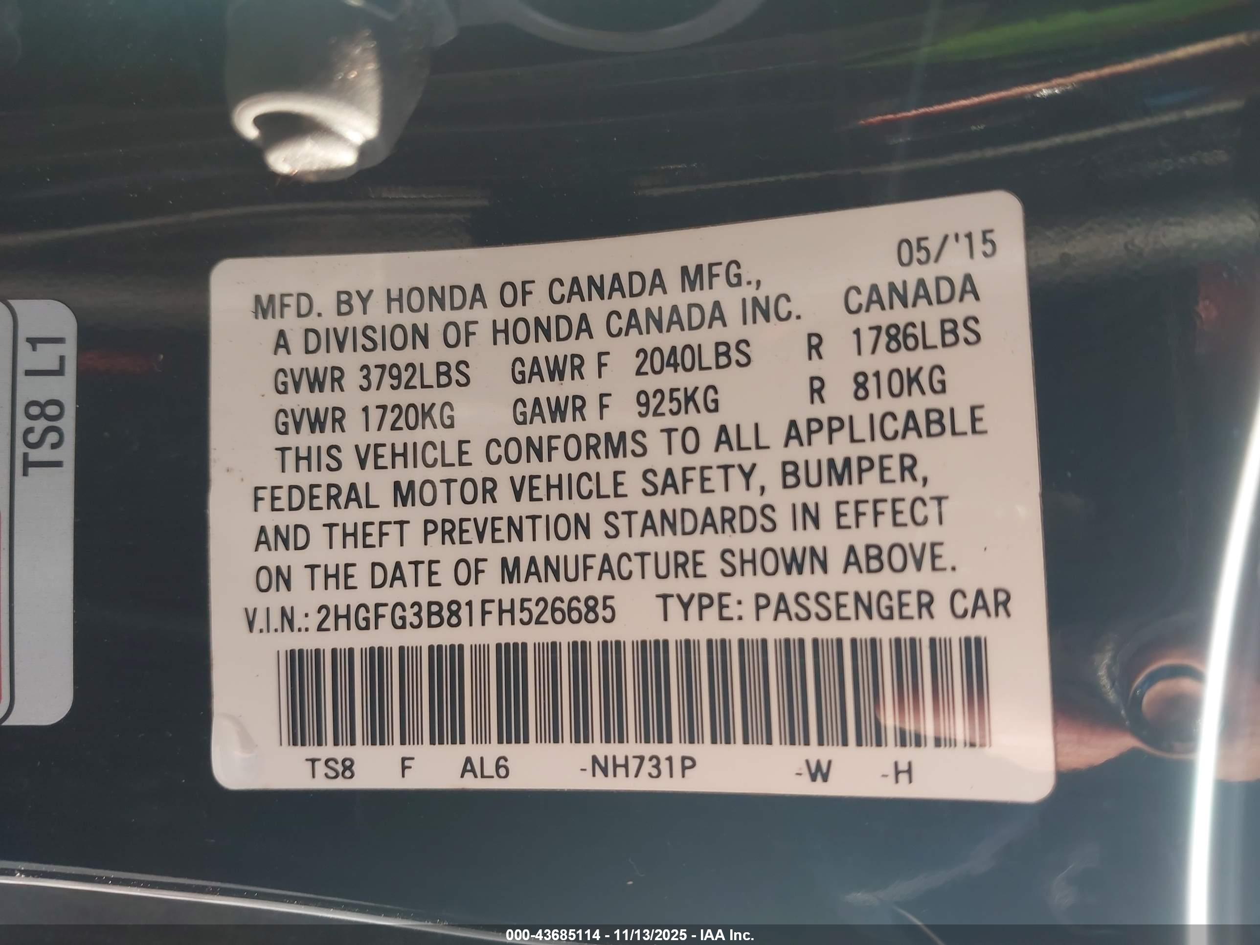 HONDA CIVIC image 9