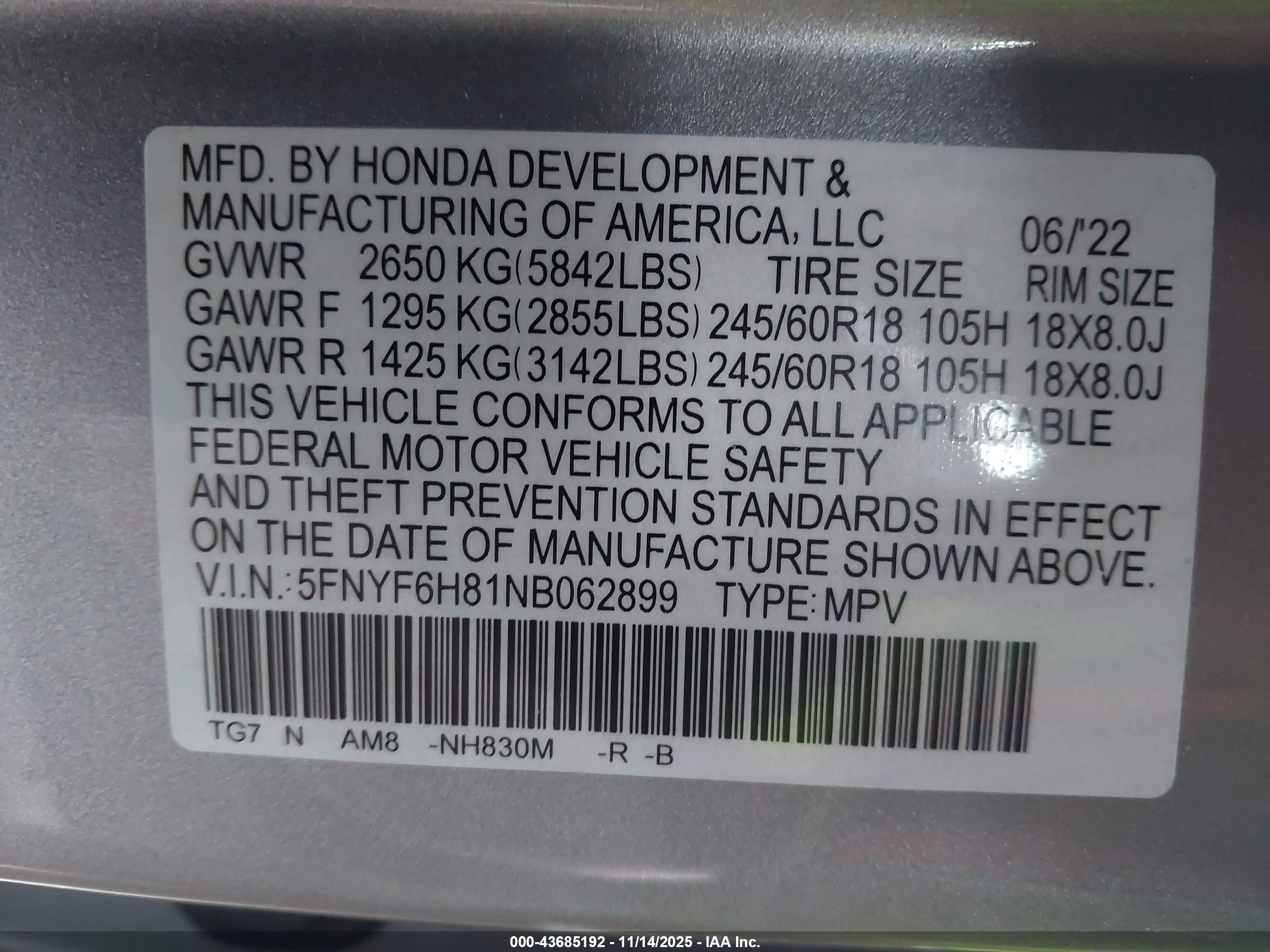 HONDA PILOT image 9