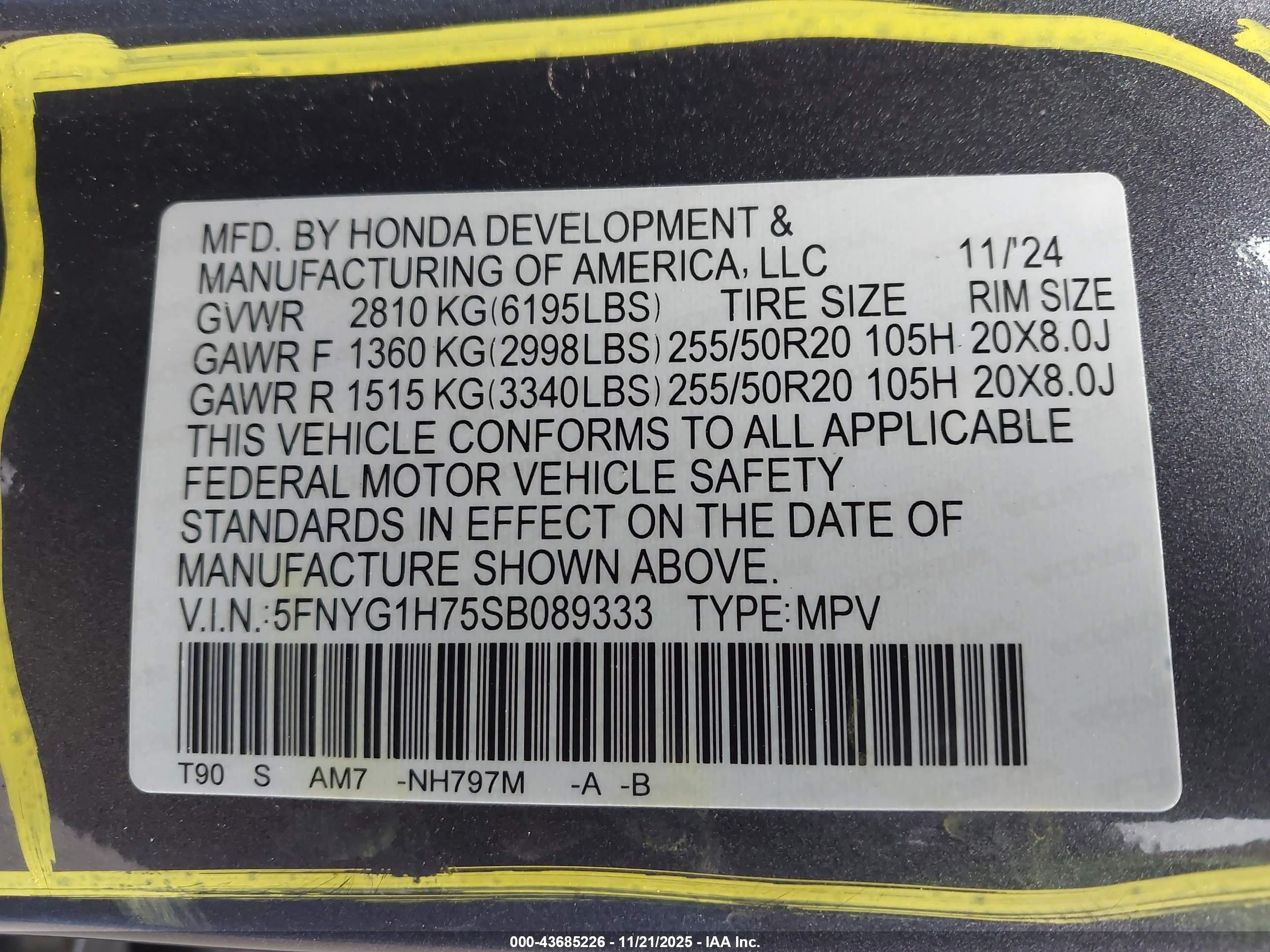 HONDA PILOT image 9