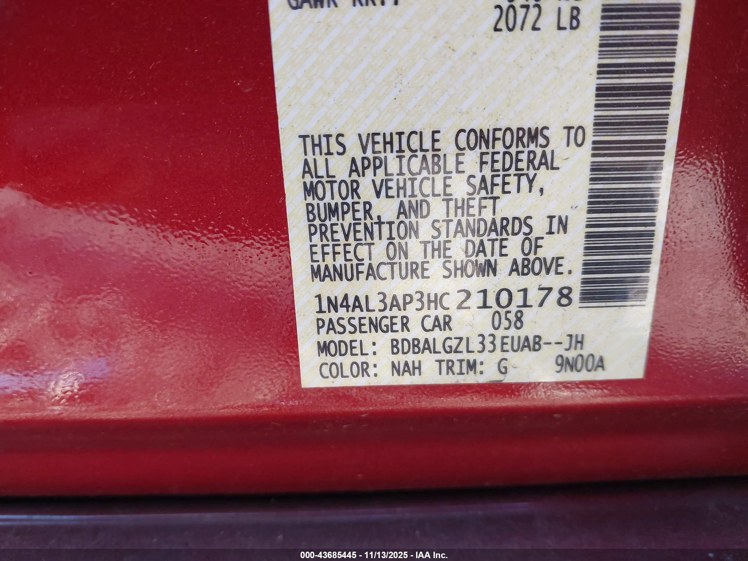 NISSAN ALTIMA image 9