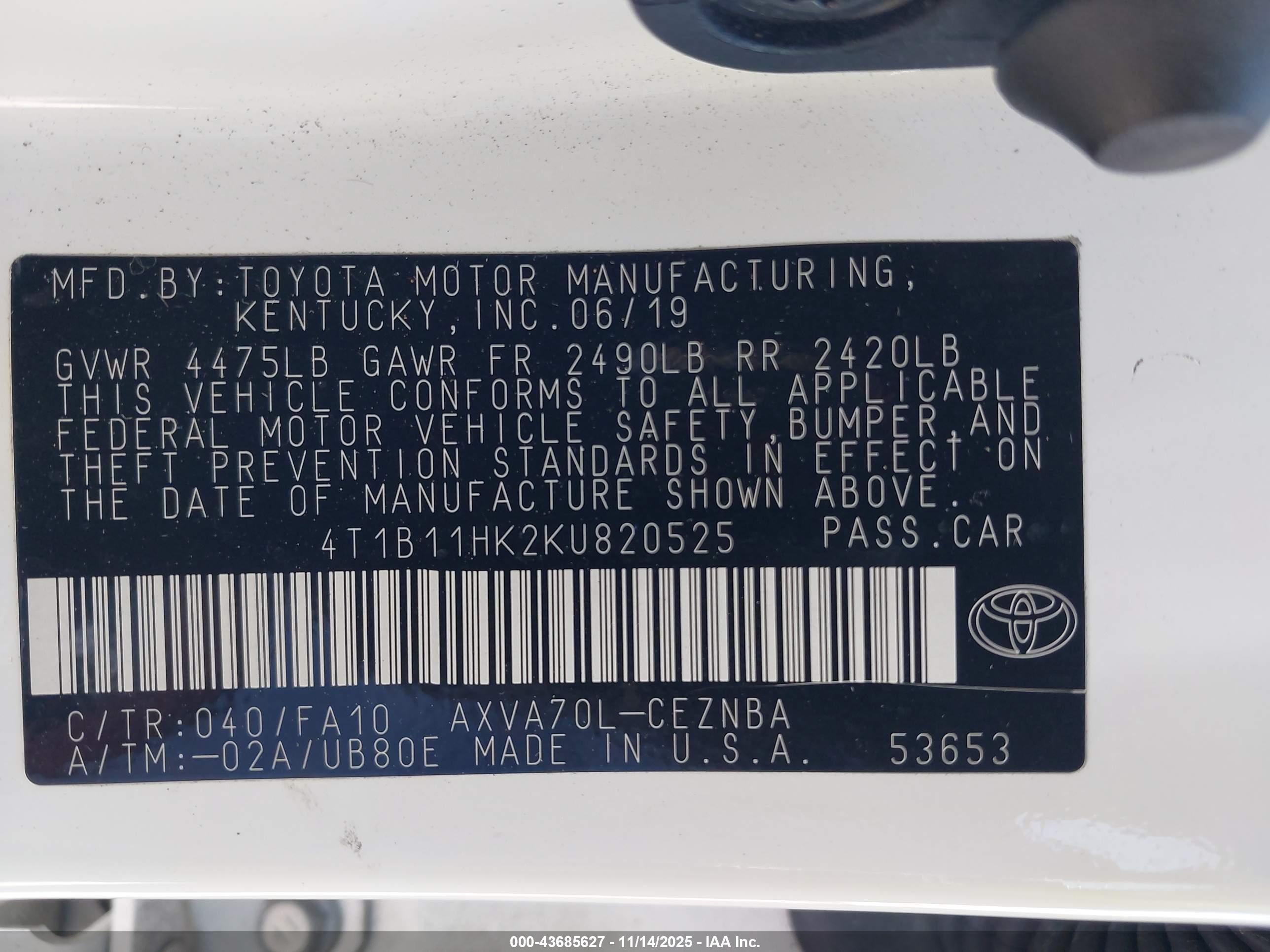 TOYOTA CAMRY image 9